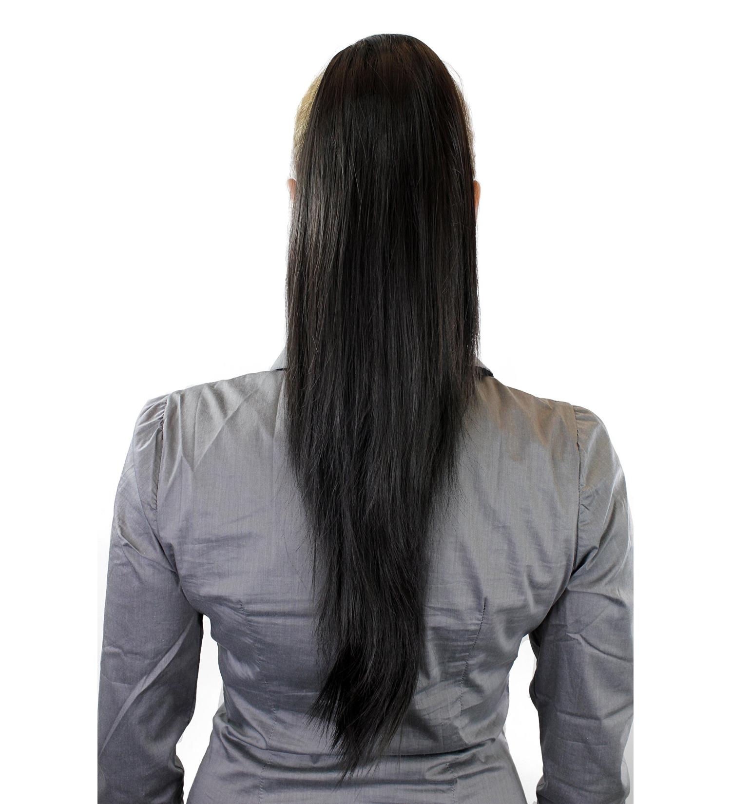 WIG me up WK06-3: Voluminous Smooth Braid & Ponytail Dark Brown 65 cm with Mini Butterfly Clamp - Shop Internationally! - Buy Online on GoSupps.com