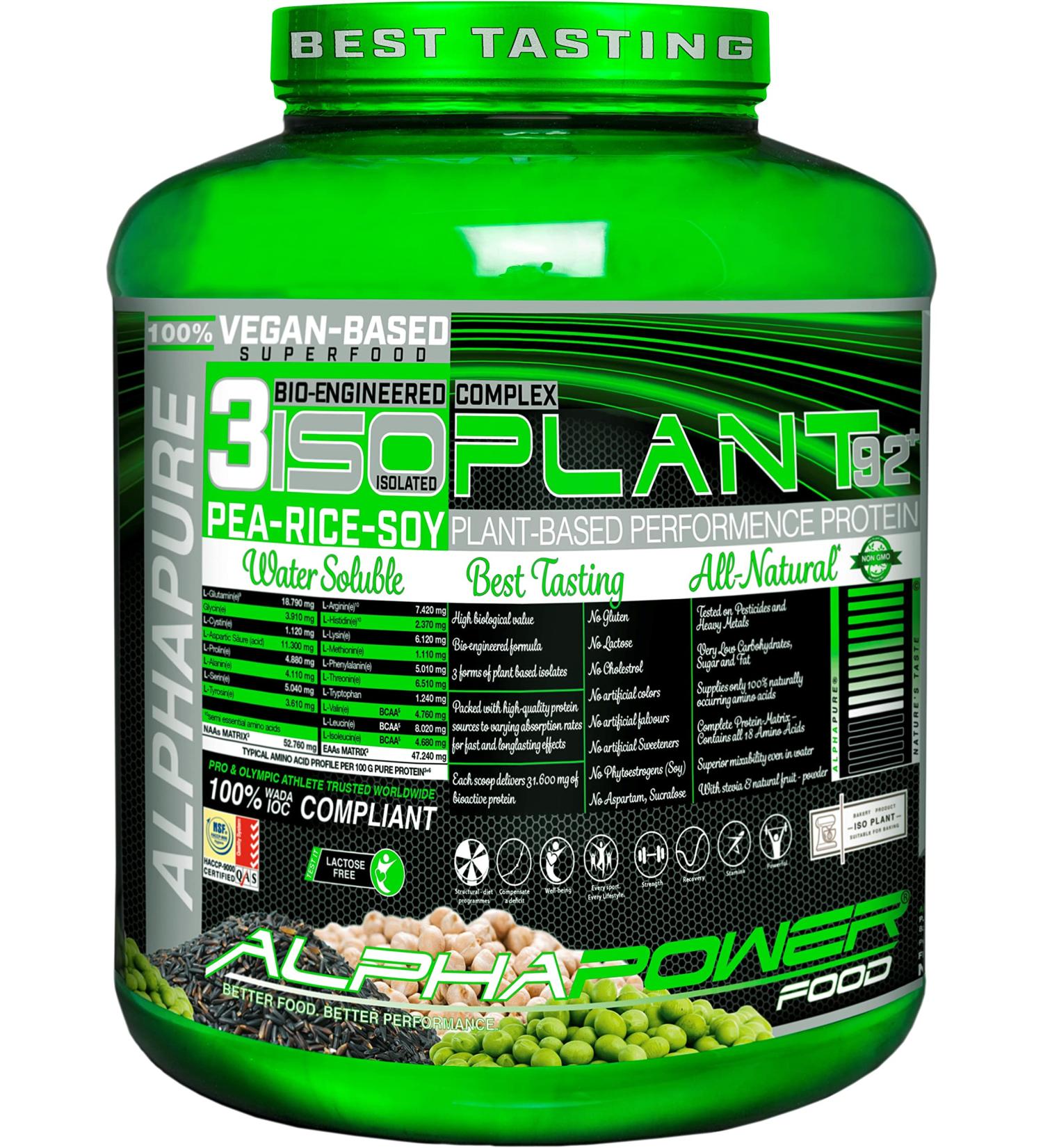 Vegan Vegetable Protein Powder 2kg - Natural Chocolate Coconut No Artificial Sweeteners Sugar or Lactose | Brown Rice Peas & Soy Isolate Shake - Buy Online on GoSupps.com