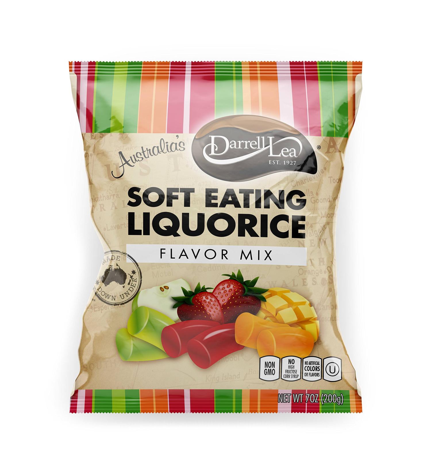  Darrell Lea Darrell Lea Soft Eating Liquorice - Preservative-Free Licorice Candy - Mixed Flavor - Pack of 8 - 200g - Buy Online on GoSupps.com