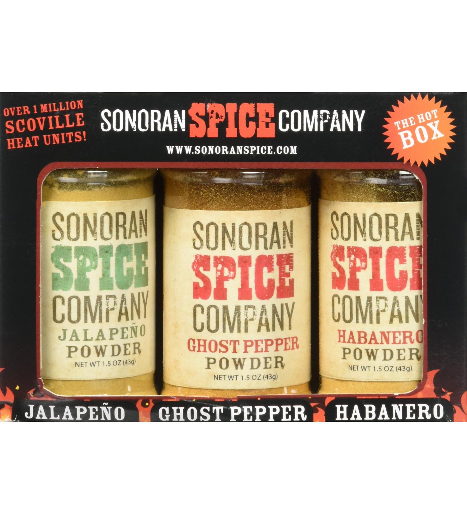 Sonoran Spice Hot Box - Ghost Pepper, Habanero, Jalapeno Powder | Spicy Seasoning Set - Buy Online on GoSupps.com
