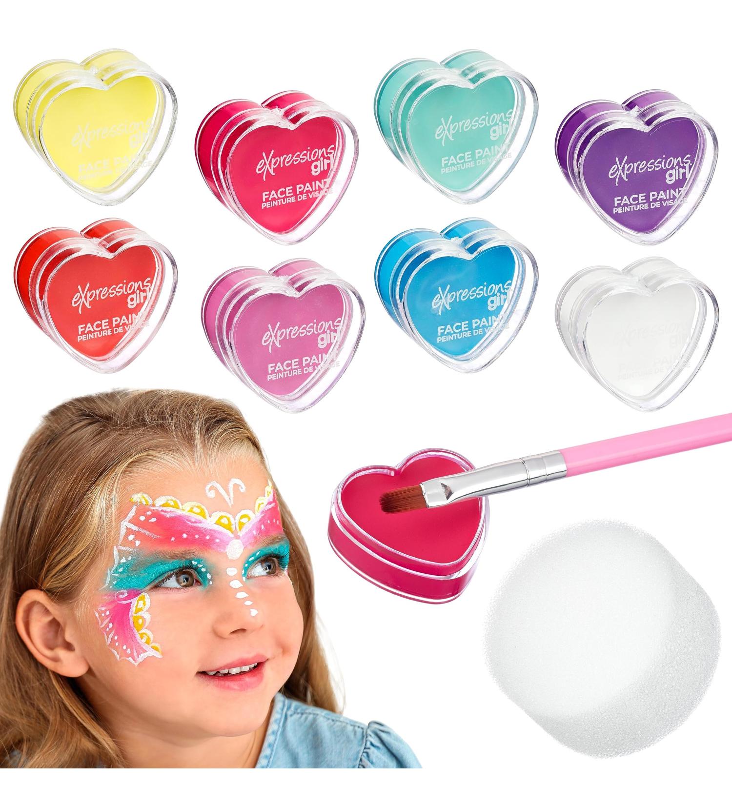 Expressions Girl 10pc Body Painting & Face Painting Kit - Trendy Kids Face Paint & Rainbow Body Makeup for International Shipping - Buy Online on GoSupps.com