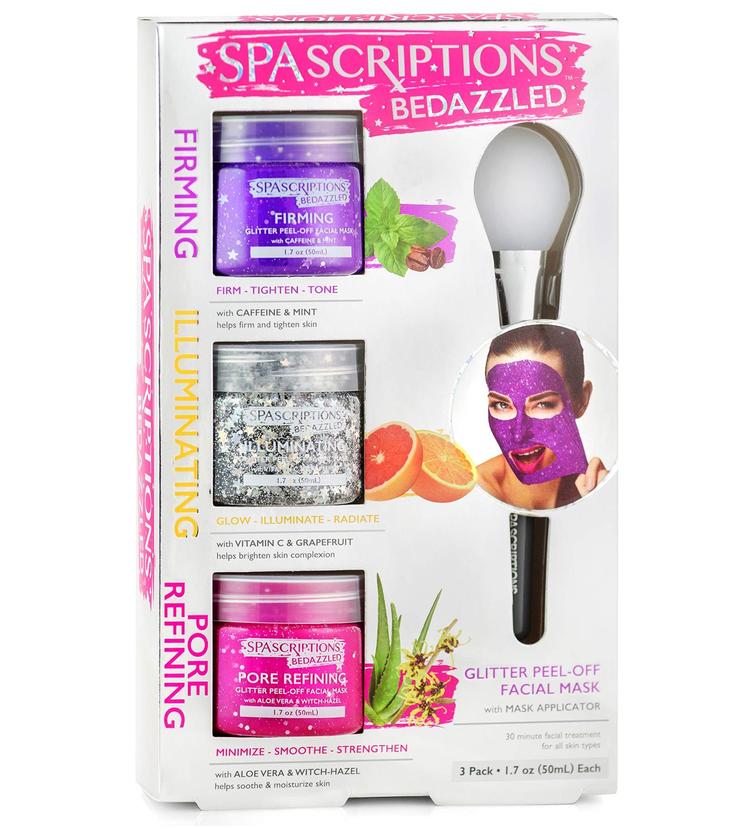 SpaScriptions BeDazzled Glitter Peel-Off Mask for Firming and Pore Refining - Buy Online on GoSupps.com