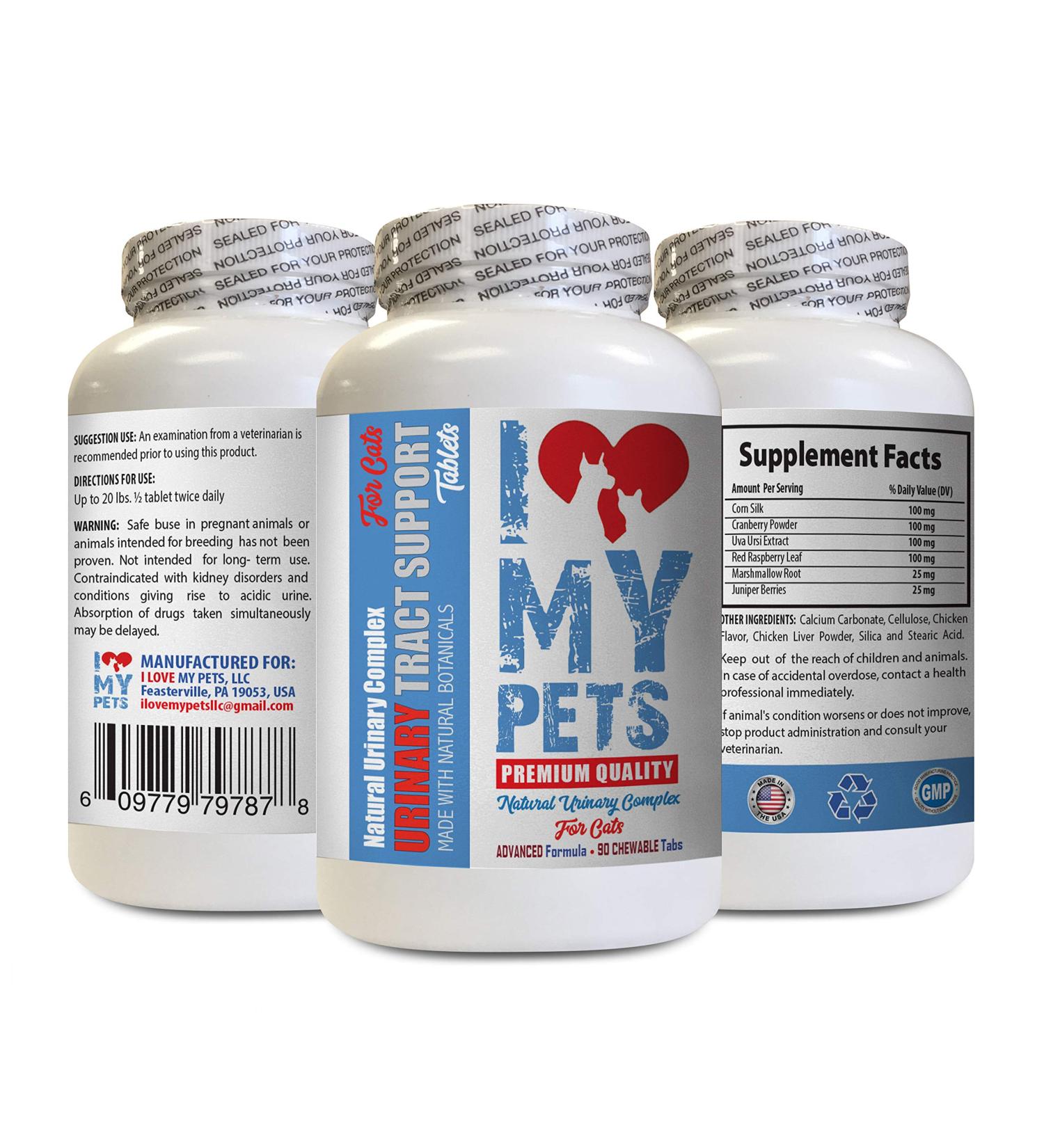 I LOVE MY PETS LLC cat Urinary Tract Treats - CAT Urinary Tract Support - Natural Complex - Premium - Urinary Tract cat Supplement - 90 Treats (1 Bottle) - Buy Online on GoSupps.com