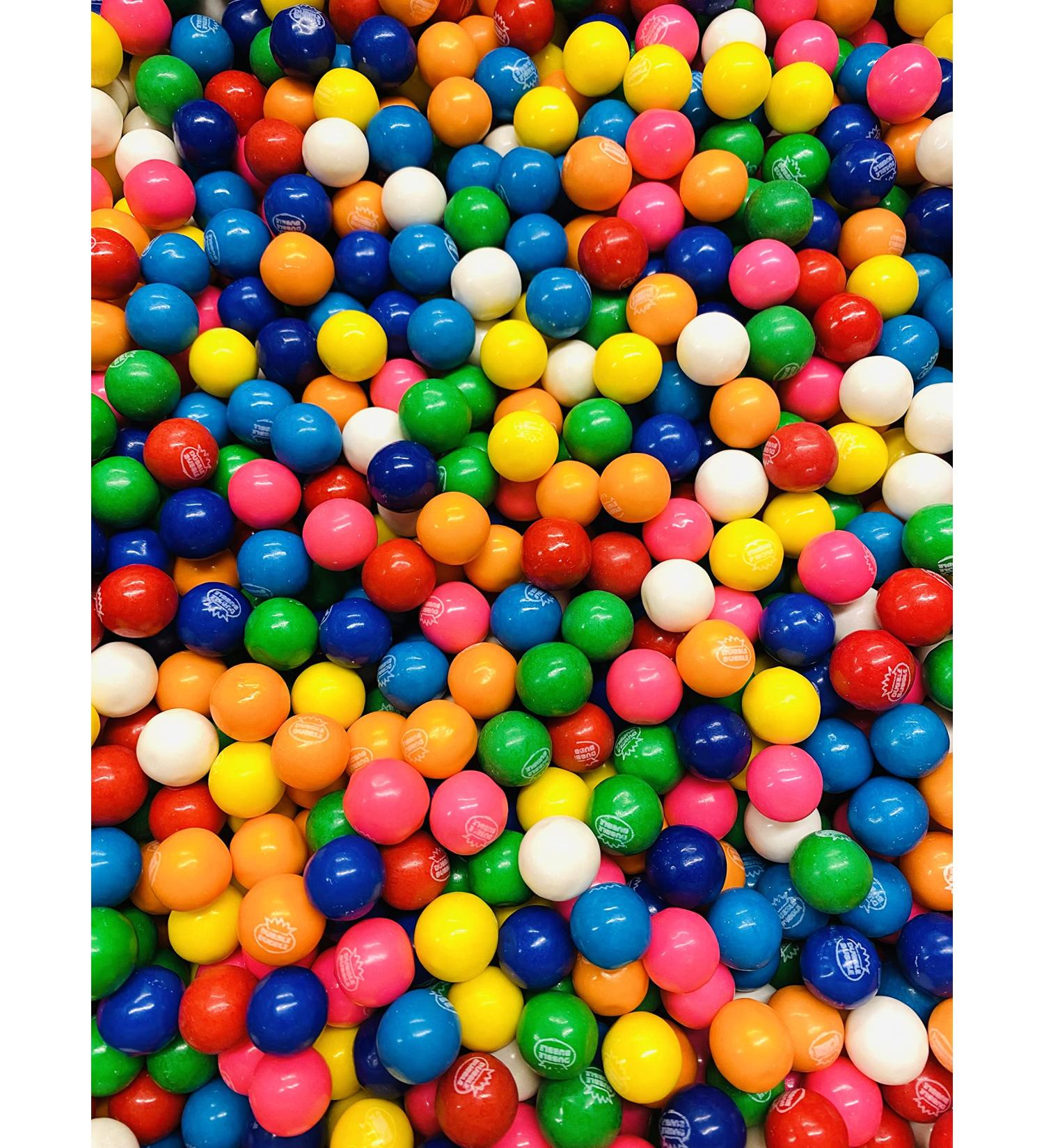 Bubble Gumballs 8 Assorted Fruit Flavours - Approx 440 Small Gum Balls Packed in a sealed Pouch Ideal For Gumball Machine Refill