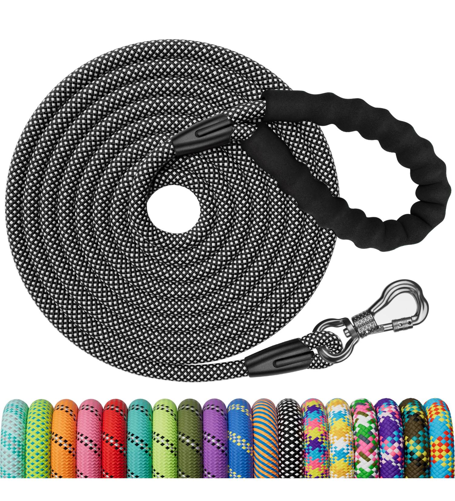 Buy X XBen 30m Drag Line Dog Leash - 8mm Thick Comfortable Padded Handle Perfect for Small & Medium Dogs - Robust Climbing Rope & Carabiner - International Shipping Available - Buy Online on GoSupps.com