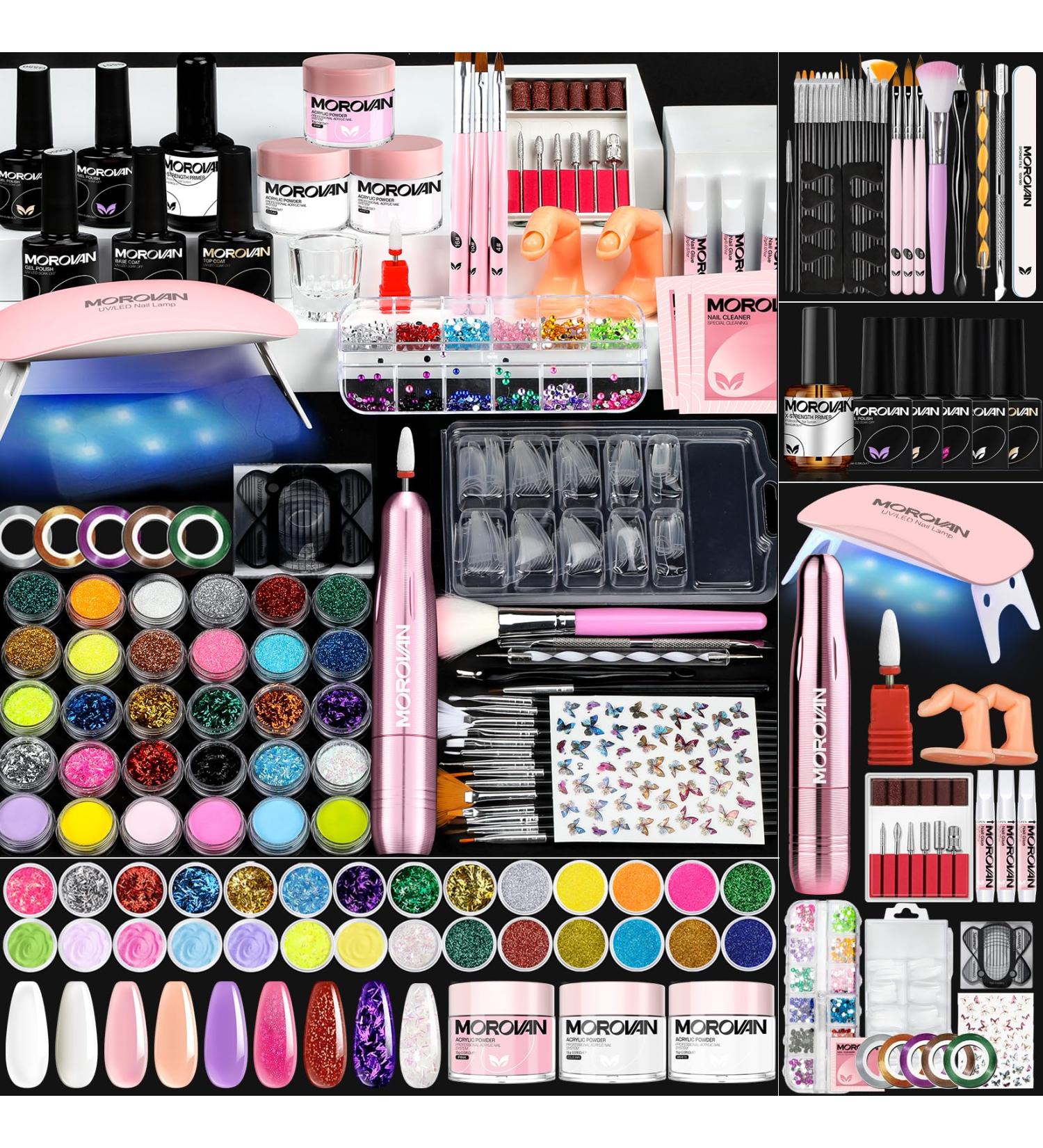 Morovan Acrylic Nail Kit - Complete Starter Set for Beginners | Professional Acrylic Nail Supplies - Buy Online on GoSupps.com