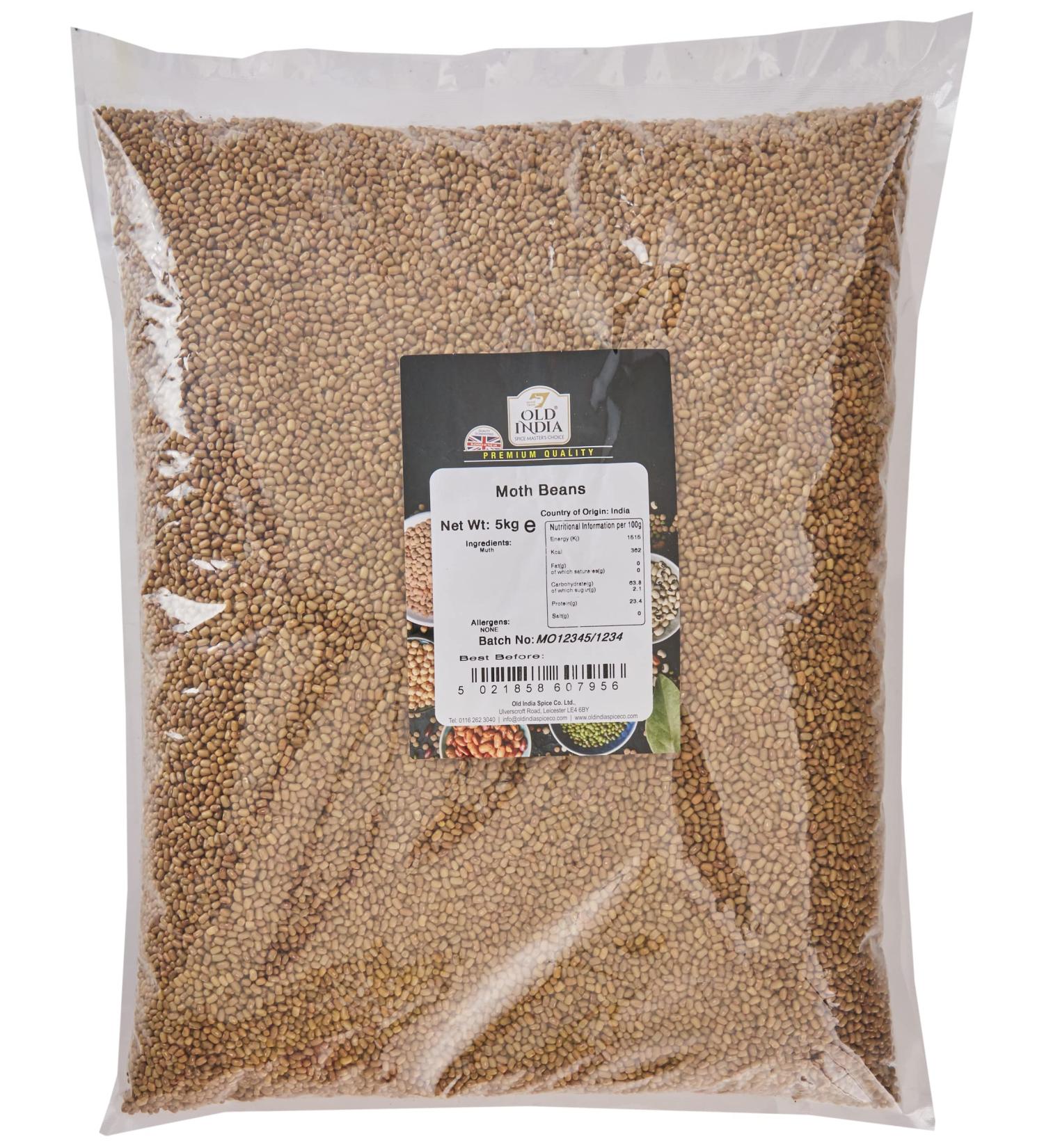 Old India Moth Beans 5kg - Premium Quality Moth Beans for Cooking & Baking - Buy Online on GoSupps.com
