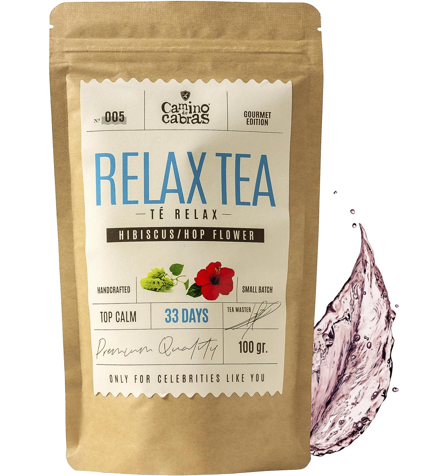 Relax Tea - Night Time Stress & Anxiety Relief Herbal Infusion 100g - Buy Online on GoSupps.com