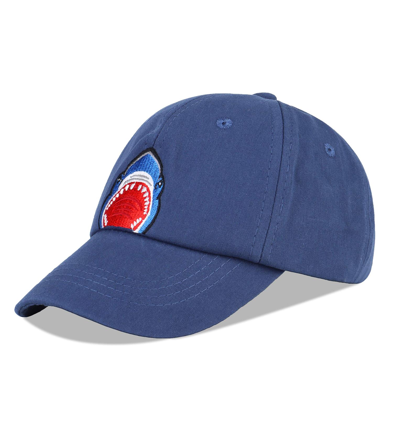 LANGZHEN 100% Cotton Kids Plain Baseball Cap - Adjustable Sun Hat for Boys Girls, Shark Navy - Buy Online on GoSupps.com