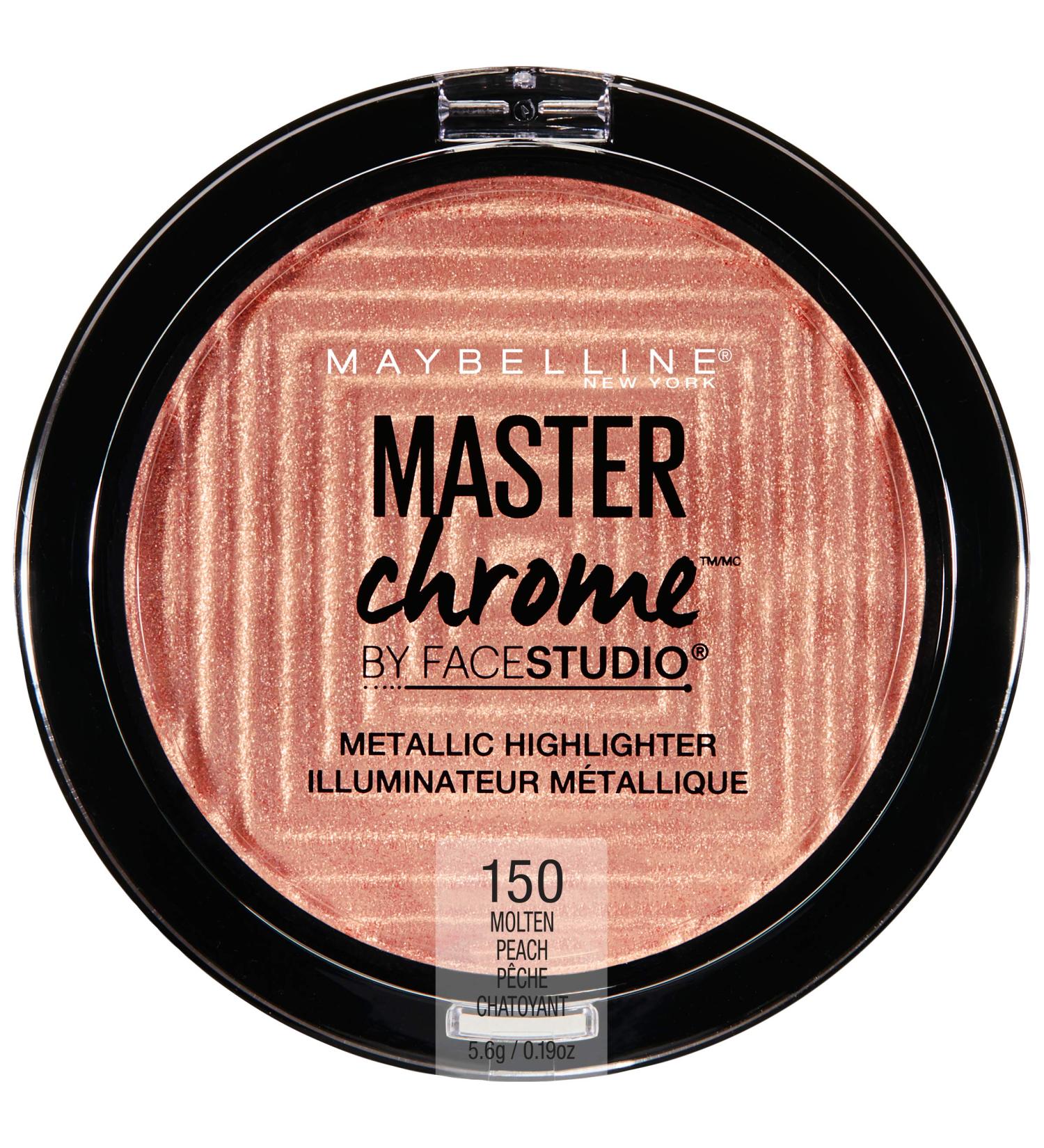 Maybelline Master Chrome Highlighter Molten Peach 150 | Metallic Finish 0.19 oz - Buy Online on GoSupps.com