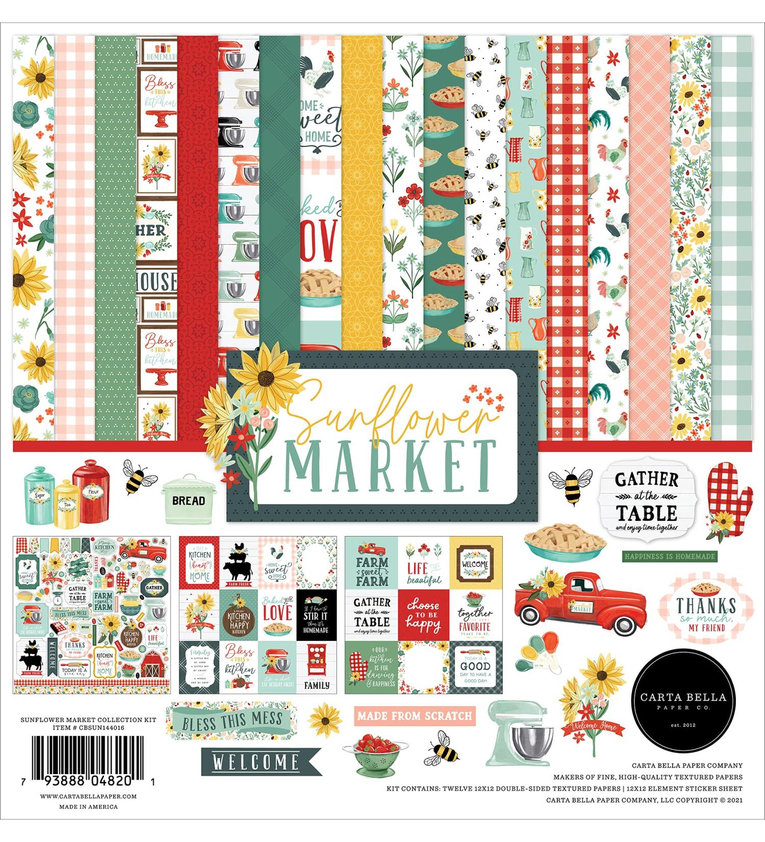 Carta Bella Sunflower Market Collection kit Multi