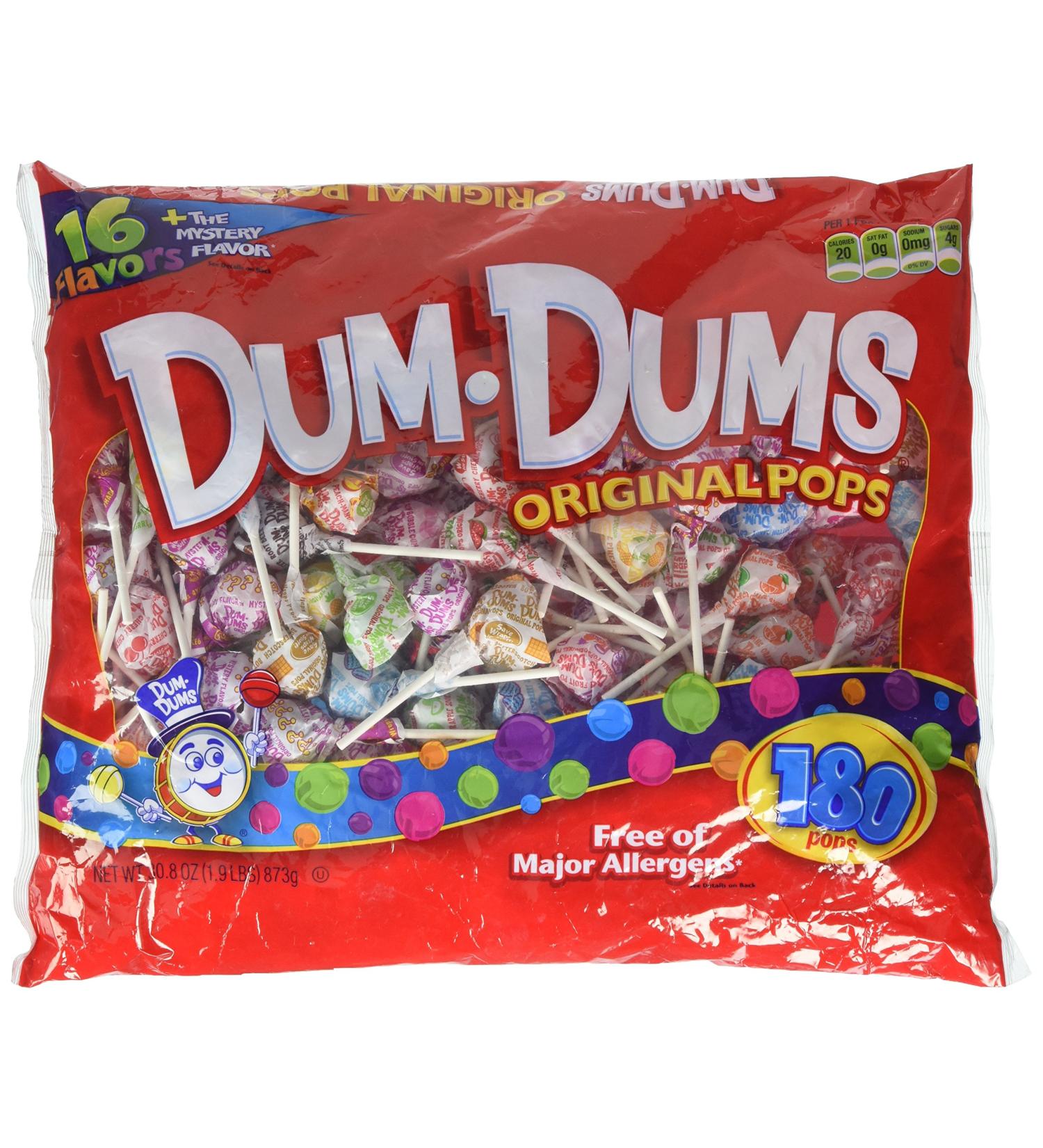 Dum Dum Pops 180 ct bag - assorted flavors 180 Count (Pack of 1) - Buy Online on GoSupps.com