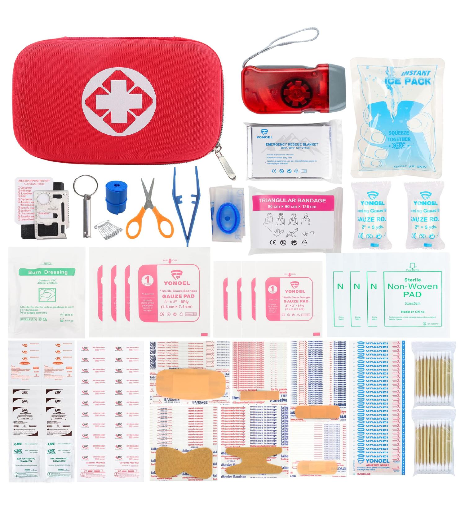 Galaxy 279 Pcs First Aid Kit - Survival Emergency Trauma Travel Car Military Tactical Medical - IFAK EMT Hard Case for Camping, Hiking, Fishing - Home and Office Safety - Buy Online on GoSupps.com
