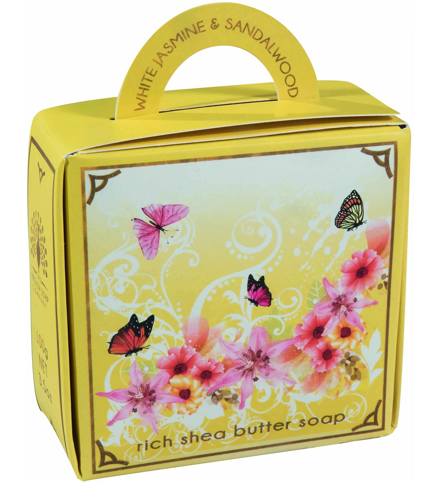 The English Soap Company Luxury Shea Butter Soap- 100g - White Jasmine & Sandalwood