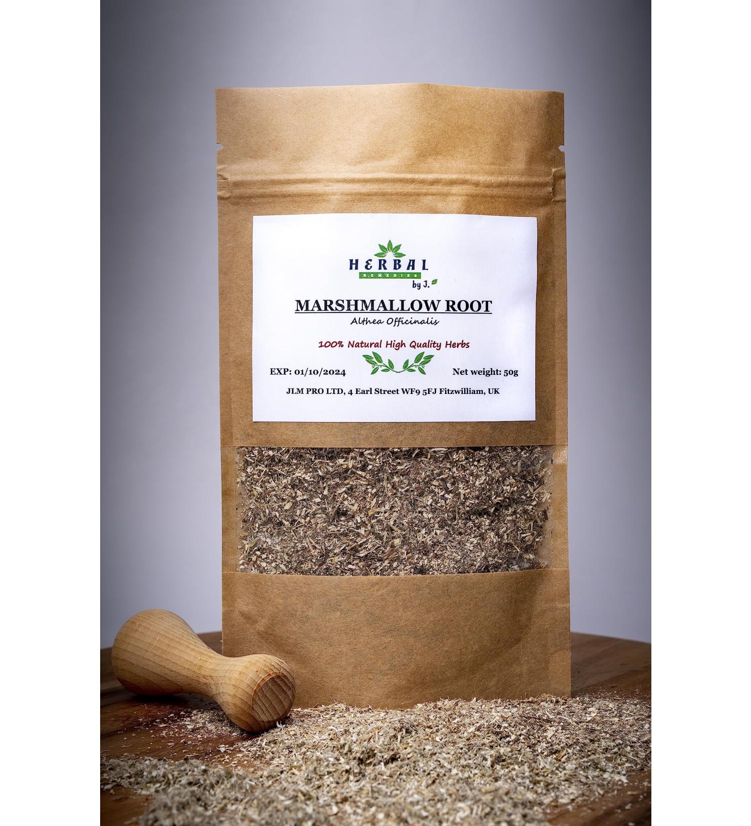 Marshmallow Root Tea Dried 100g - Althea Officinalis L. - Altheae Radix - Herbal Remedies by J. - Prawoslaz korzen large - Buy Online on GoSupps.com