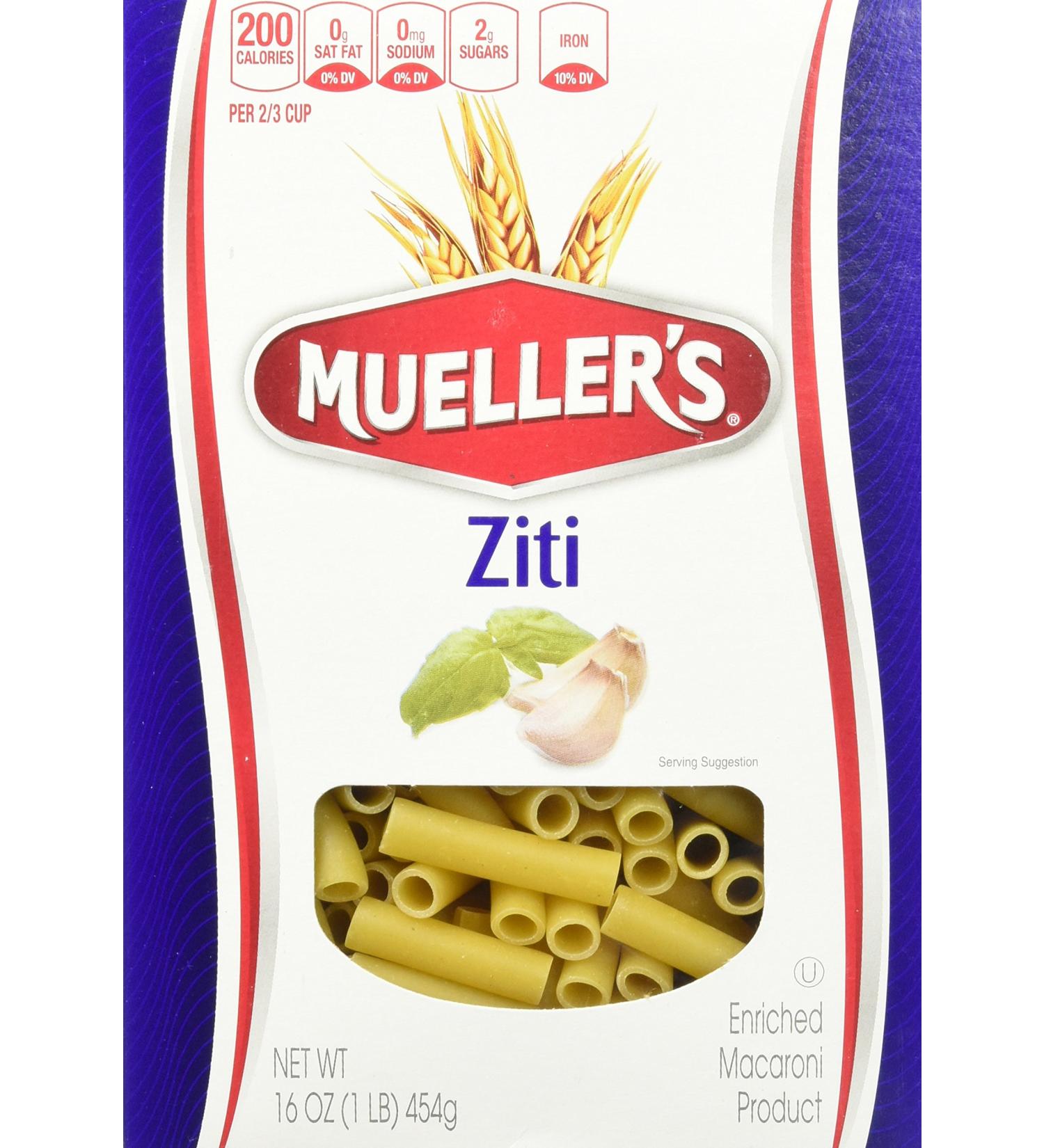Mueller's Ziti Pasta - 16 Ounce | Premium Quality Italian Pasta - Buy Online on GoSupps.com