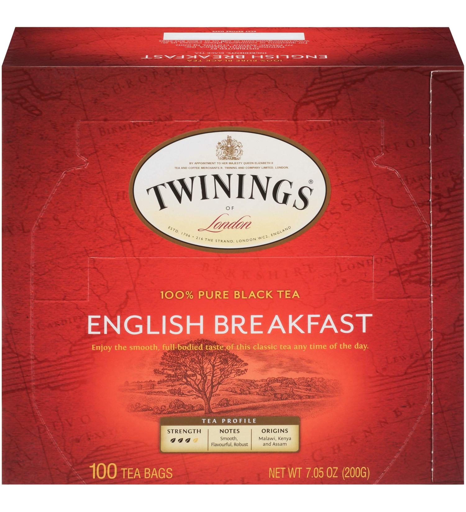 Buy Twinings English Breakfast Black Tea Bags - 100 Count | Premium Quality Tea - Buy Online on GoSupps.com