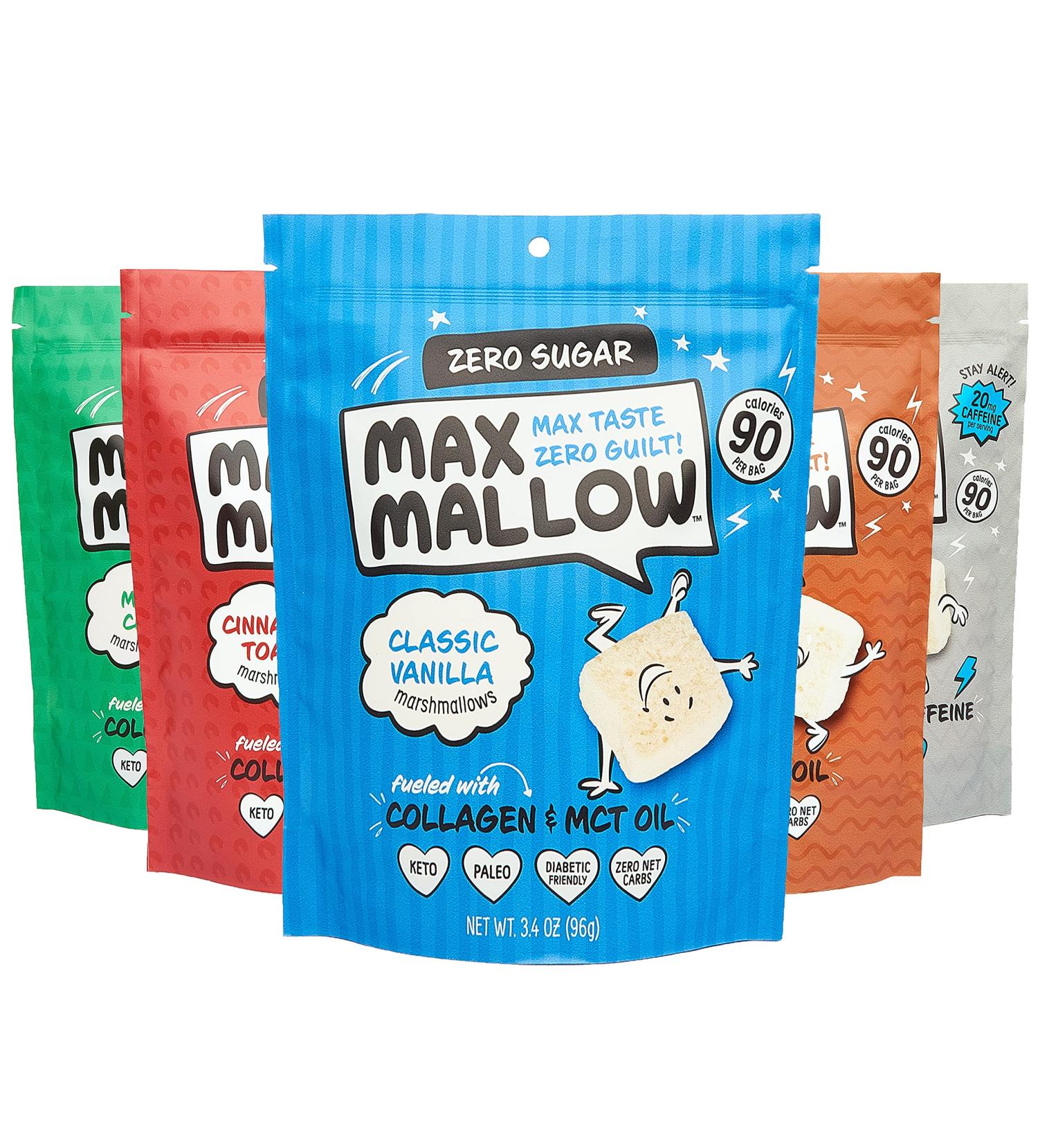Max Sweets Snacks Low Carb Keto Variety Pack - Max Mallows, Diabetic Diet Friendly, Gluten Free, Soy Free, Zero Sugar, Non-GMO - 6 Pack (20.3 oz) - Buy Online on GoSupps.com