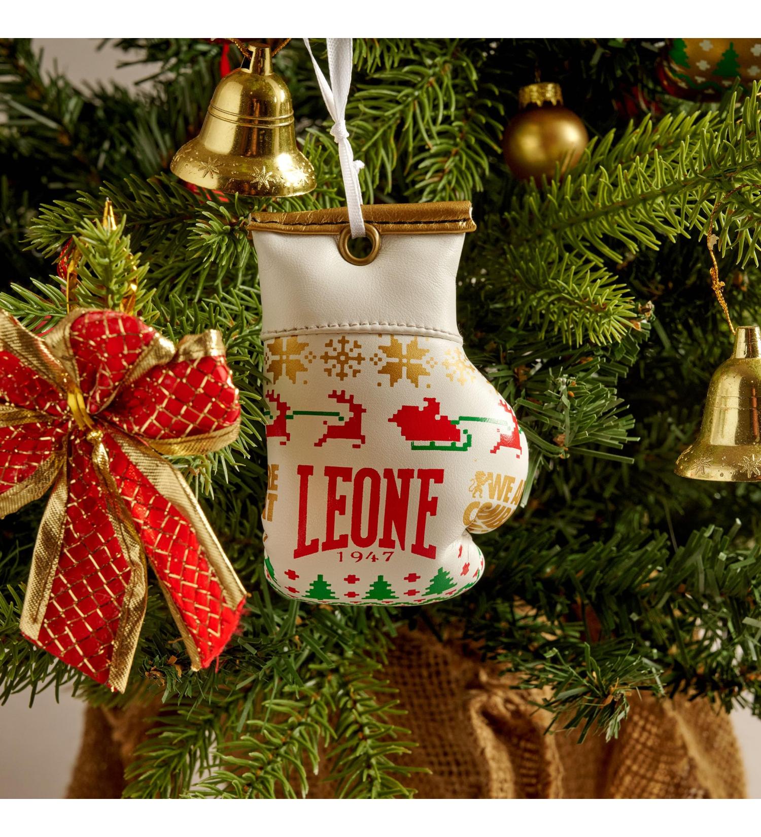 LEONE 1947 Small Decorative Boxing Glove Ornament - White Christmas Tree Decoration for Adults - Buy Online on GoSupps.com
