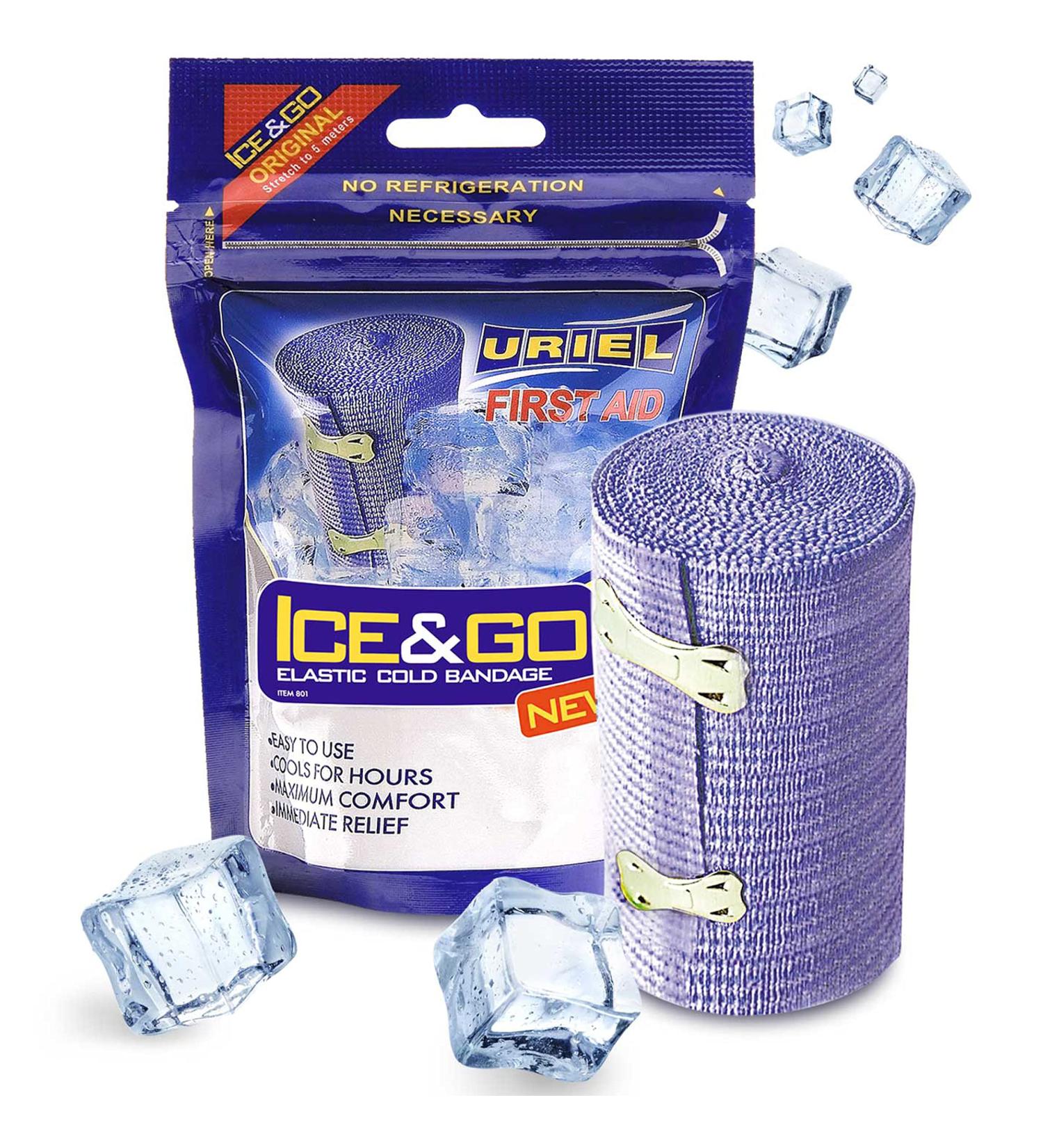 URIEL Ice & Go Cooling Bandage - Instant Cold Therapy Wrap for Pain Relief and Injuries - Buy Online on GoSupps.com