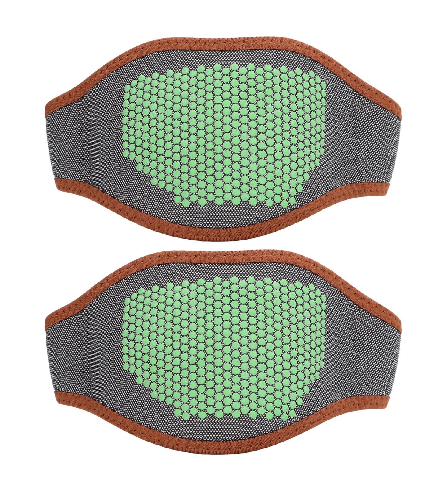 Fast Heating Neck Pillows with Steel Support - Hot Therapy for Tension Relief | Breathable Black Green Dots | International Shipping Available - Buy Online on GoSupps.com
