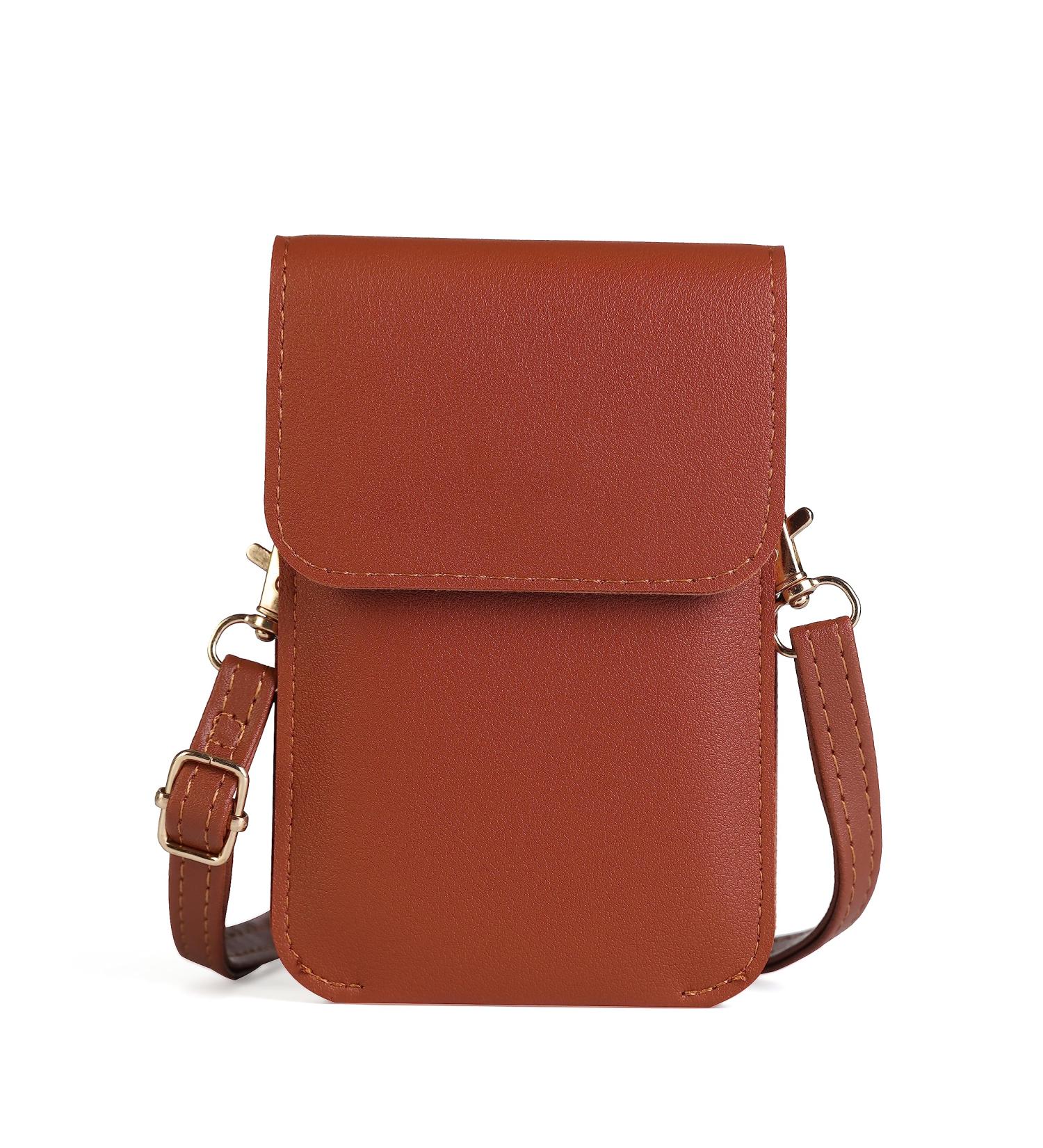 Medtronic Minimed Insulin Pump Single Shoulder Pouch with Clear Window (Brown) - Buy Online on GoSupps.com