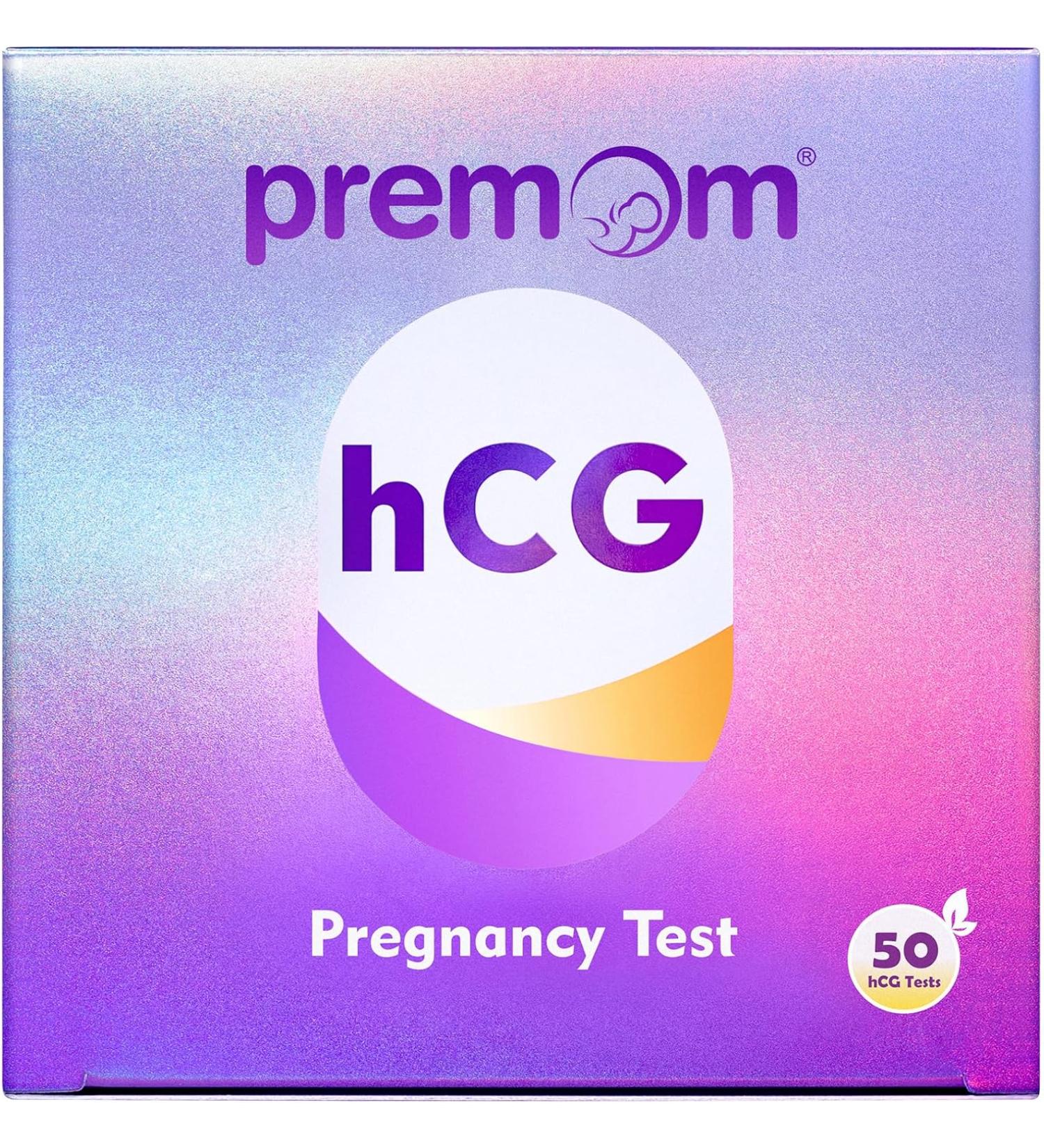 Premom Pregnancy Test Strips - Early Detection Kit (50 Count) | Powered by Premom Ovulation Predictor APP - Buy Online on GoSupps.com
