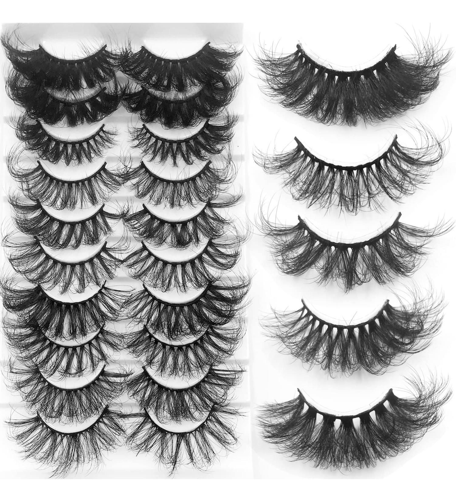 10 Styles IFLOVEDEKD 25mm Dramatic Fake Mink Fluffy Lashes - 10 Pairs - Buy Online on GoSupps.com