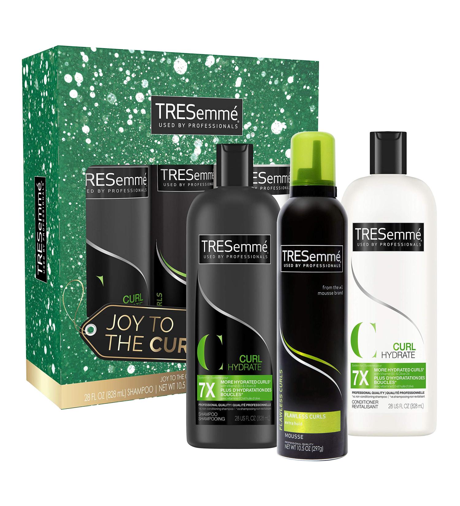 TRESemm Joy To The Curls Gift Set - Shampoo Conditioner & Mousse for Curly Hair Care - International Shipping Available - Buy Online on GoSupps.com