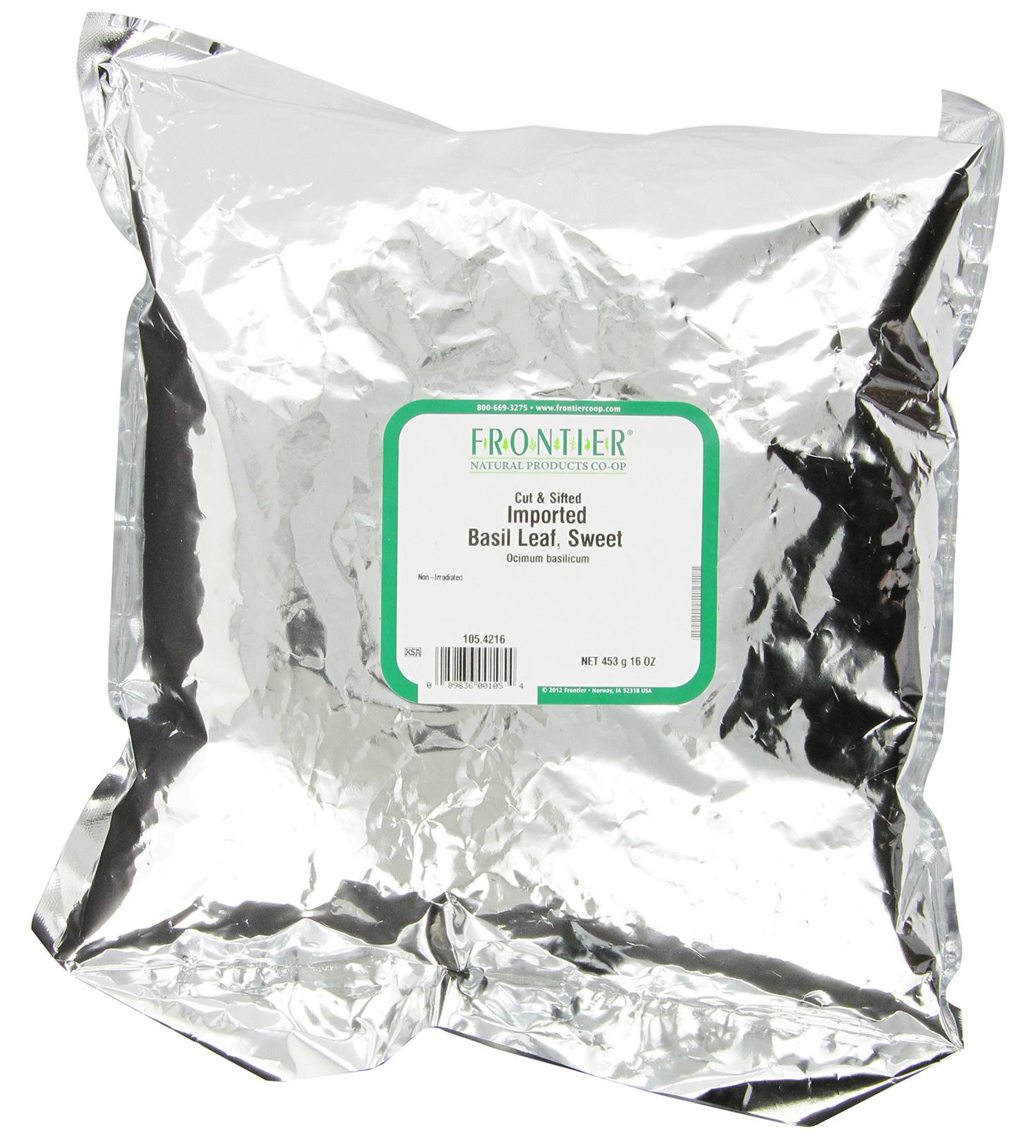 Frontier Sweet Basil Leaf Imported C/S 16 oz Bags (Pack of 2) - Buy Online on GoSupps.com