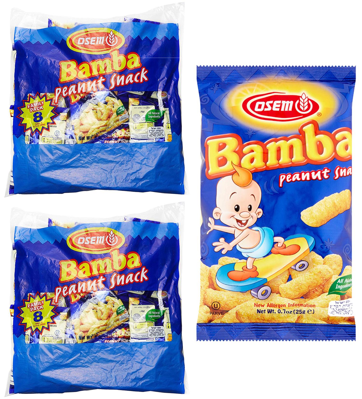 Bamba Peanut Snacks for the Whole Family - All Natural Peanut Puffs 2 Family Packs (Pack of 16 x 0.7oz Bags) - Peanut Butter Puffs made with 50% peanuts Bamba-Multi Peanut Butter 0.7 Ounce (Pack of 16)