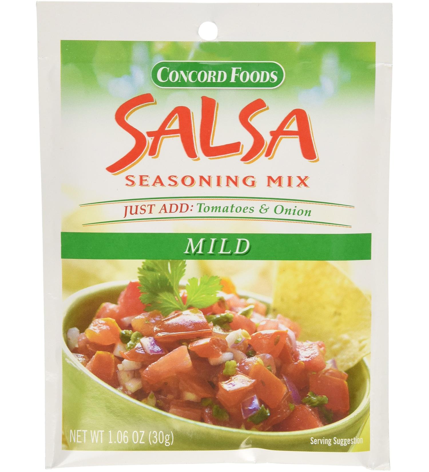 Concord Foods Mild Salsa Mix - 1.06 oz | Pack of 18 | Flavorful & Versatile - Buy Online on GoSupps.com