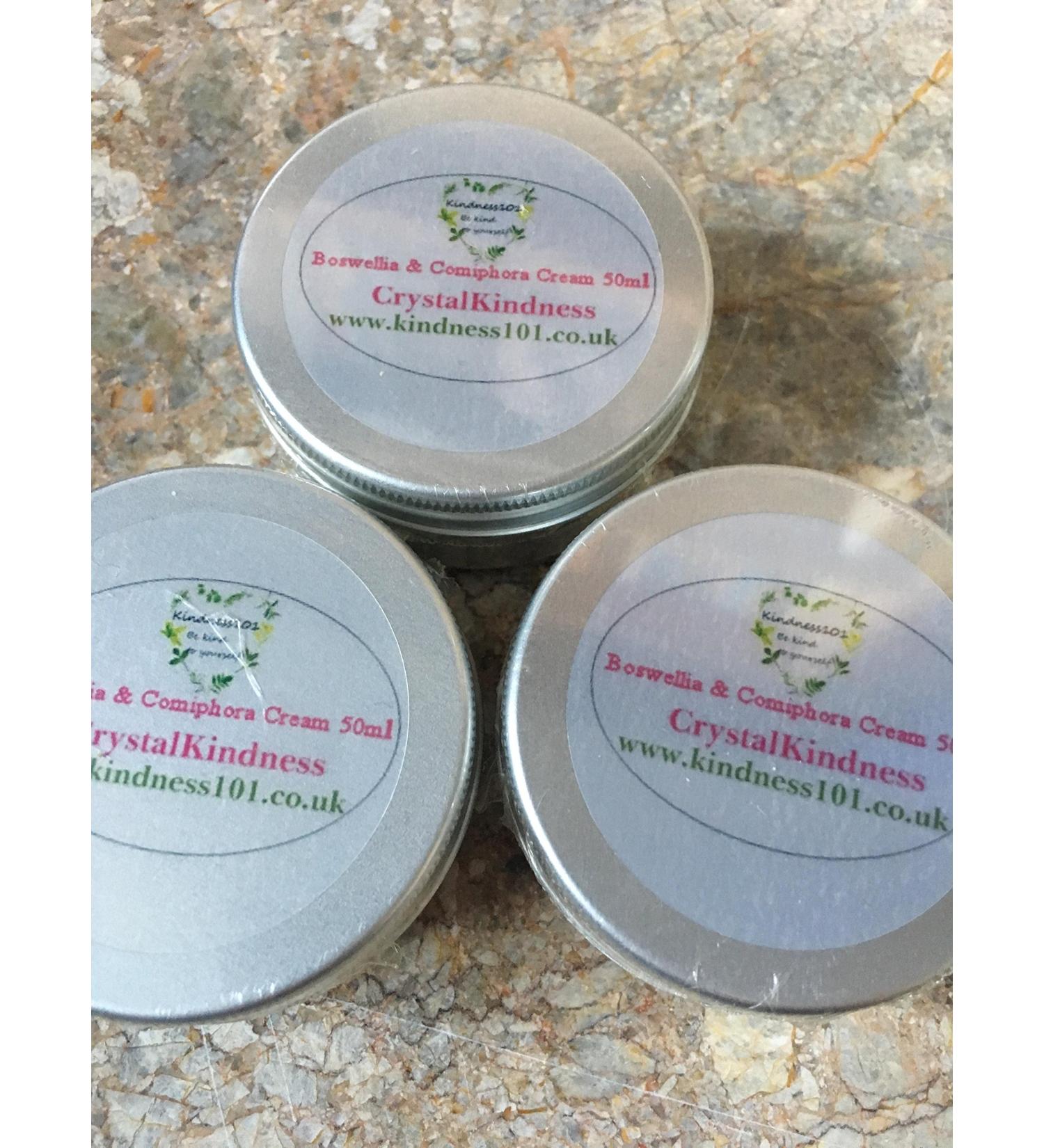 CrystalKindness Soothing and moisturizing face cream with frankincense and myrrh essential oils 50ml