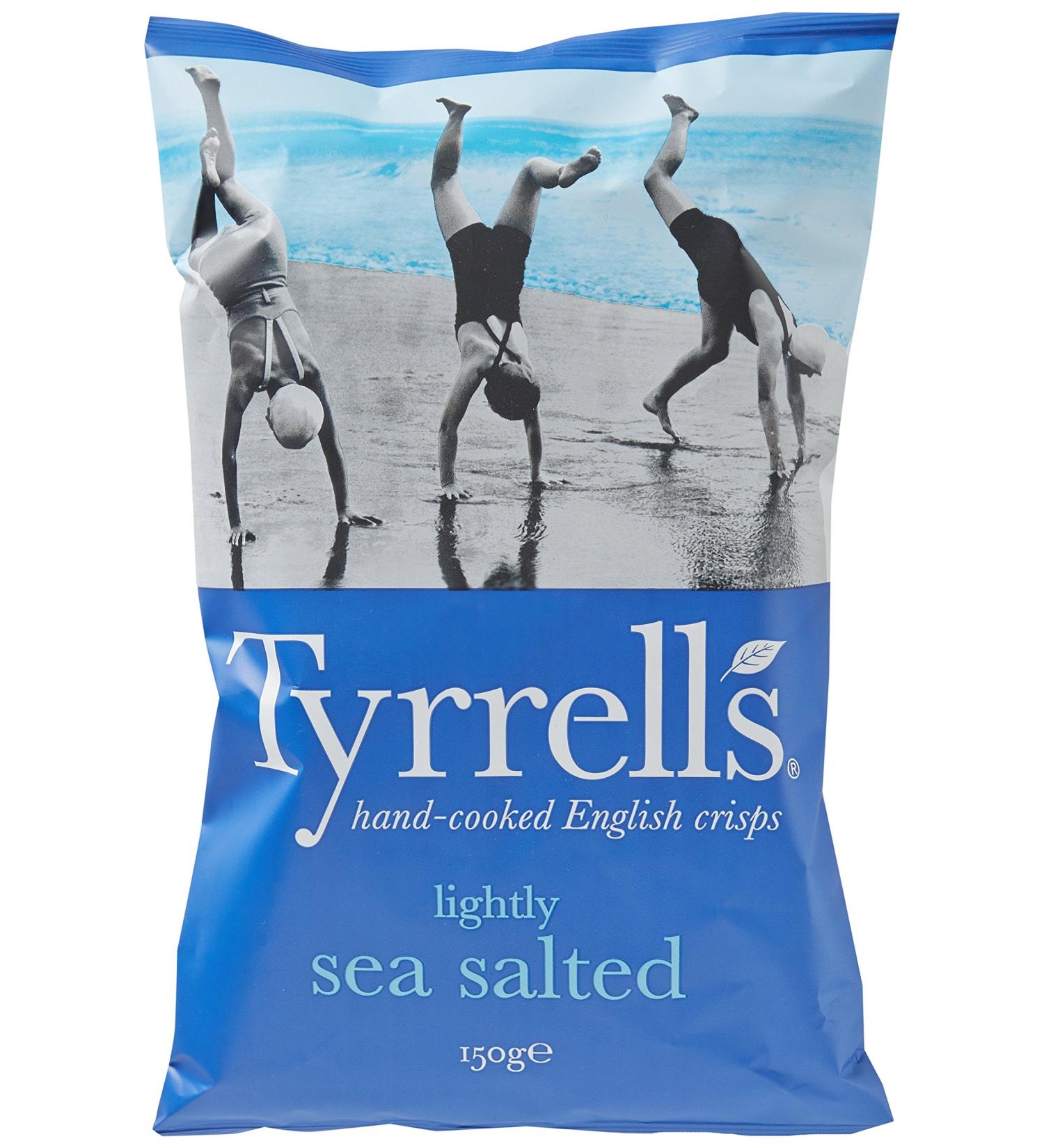Tyrrell's Lightly Salted Sea Salt Crisps 150g - Buy Online on GoSupps.com