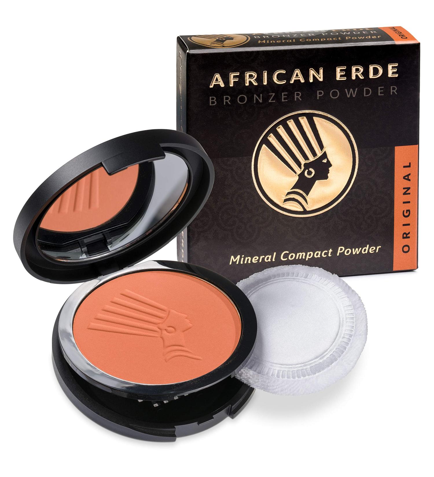 African Erde Compact Powder Original - Matte Finish No Glitter - Ideal for All Skin Types | International Shipping Available - Buy Online on GoSupps.com