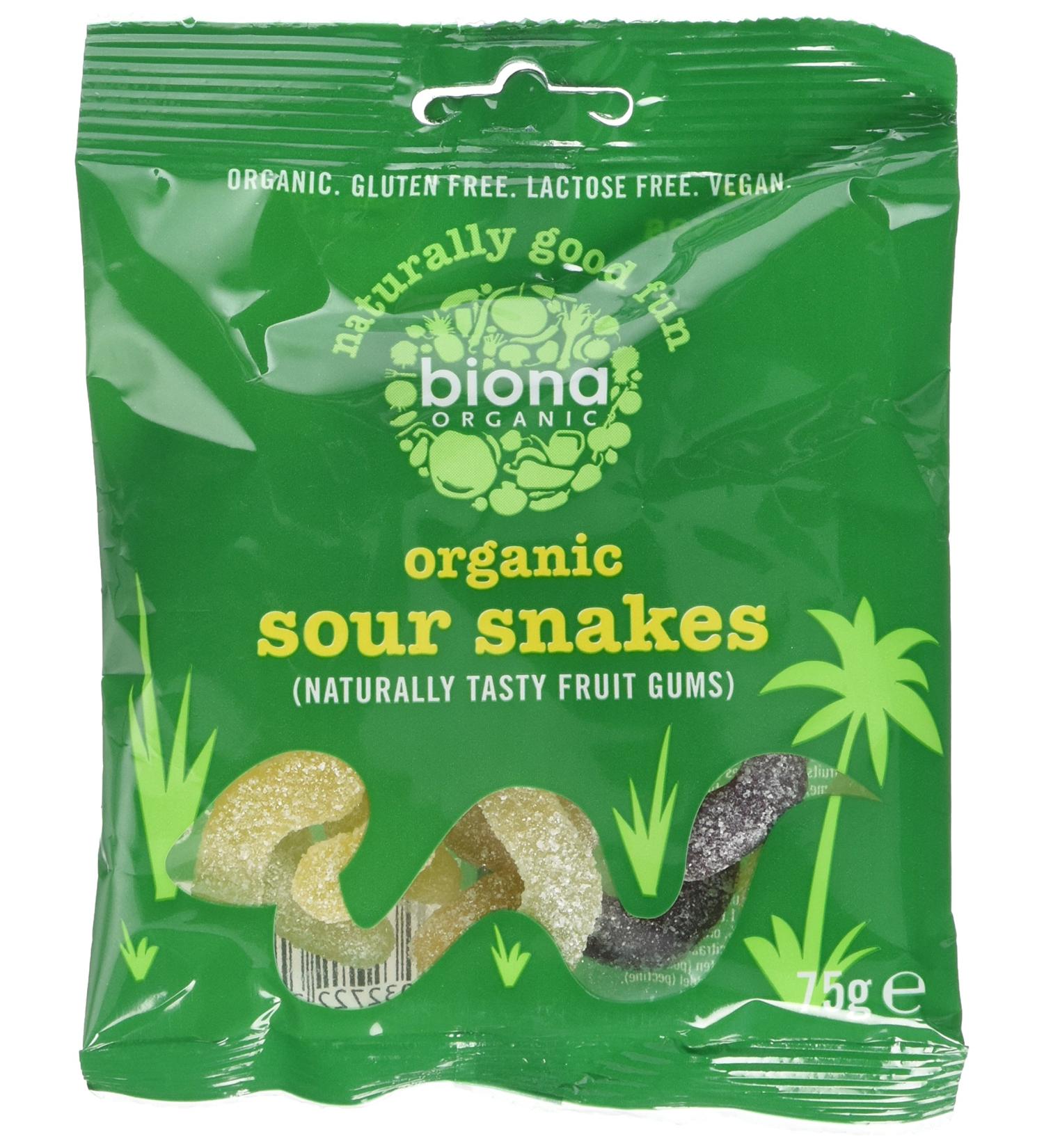 Biona Sour Worms 75g - Buy Online on GoSupps.com