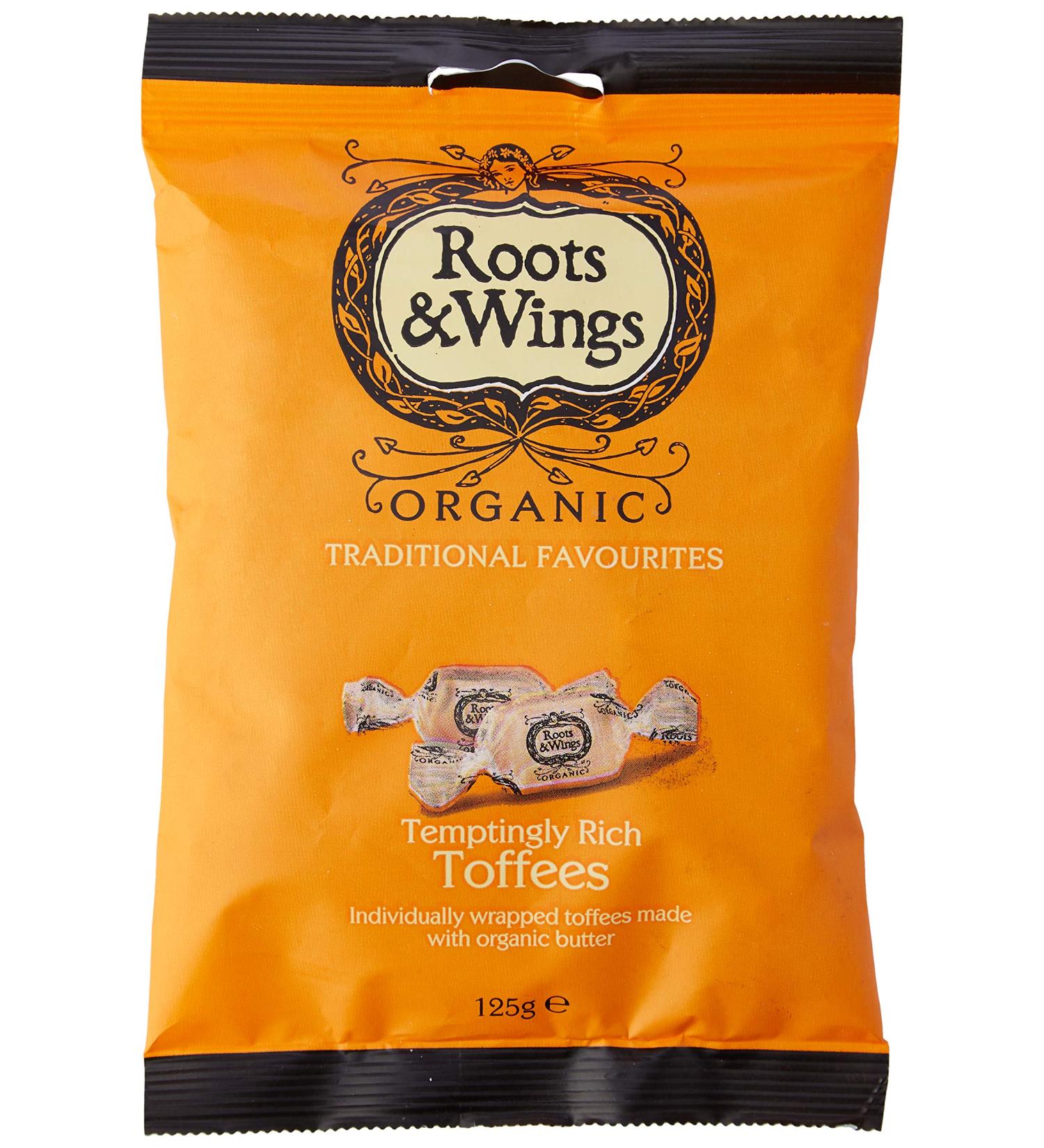 Roots & Wings Organic Toffees 125 g - Buy Online on GoSupps.com