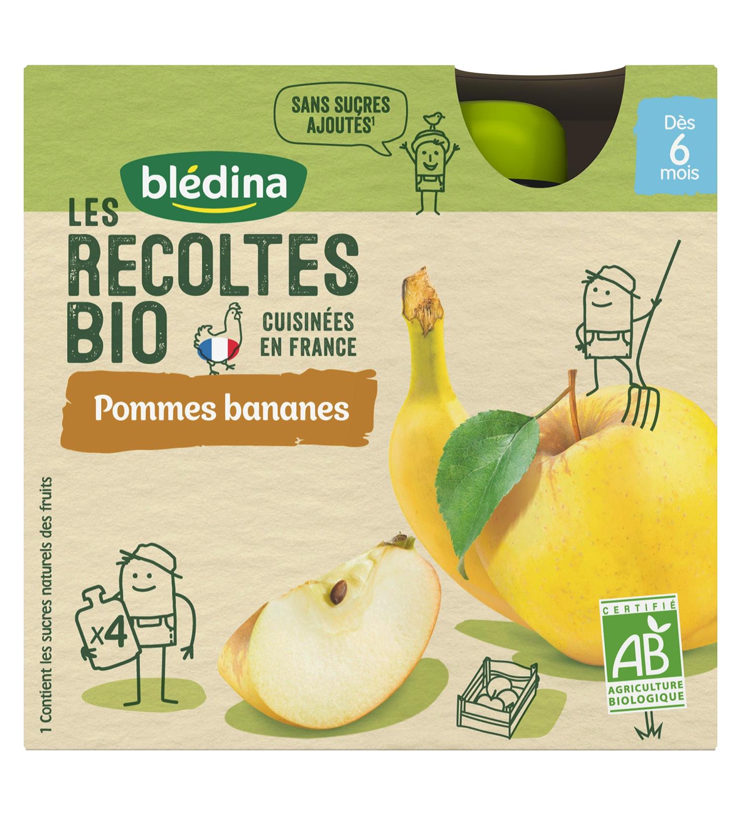 Bl dina Les R coltes Bio 24 Bottles Apple/Bananas Mixed Desserts (Pack of 6 x 4 Bottles) - Buy Online on GoSupps.com