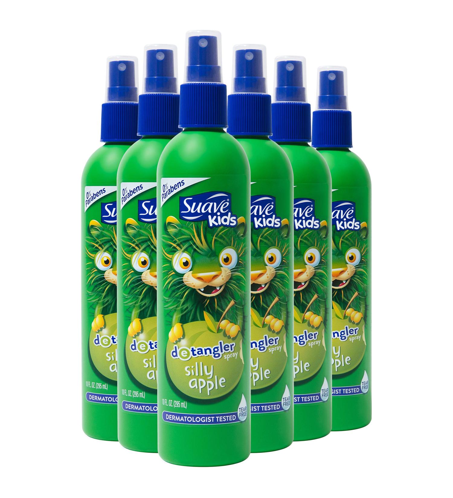 Suave Kids Tear-Free Styling Apple Detangler Spray 10 Fl Oz (Pack of 6) - Dermatologist-Tested Formula - Buy Online on GoSupps.com