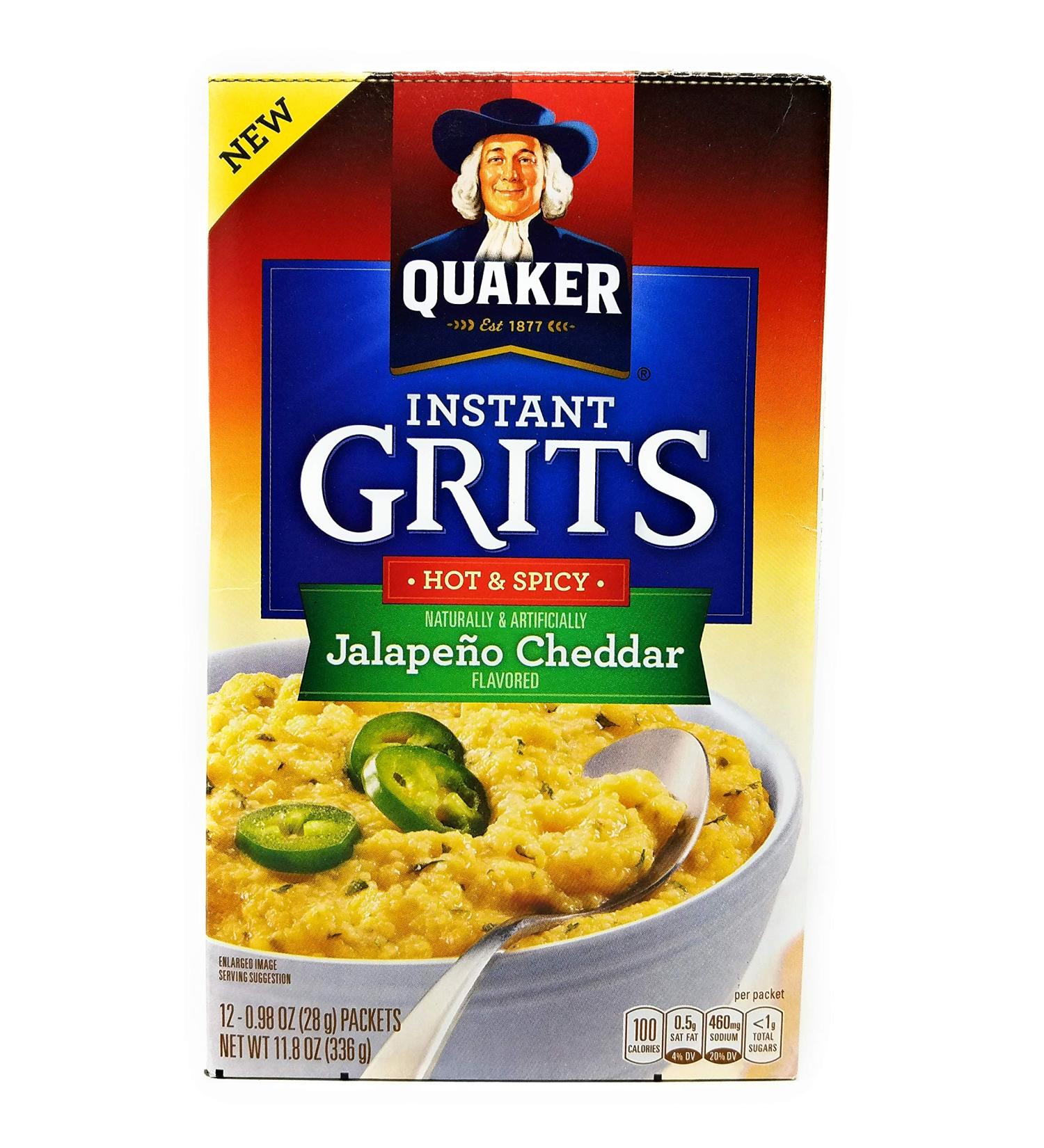 Quaker Instant Grits Jalapeno Cheddar Flavor 12 Servings - Buy Online on GoSupps.com