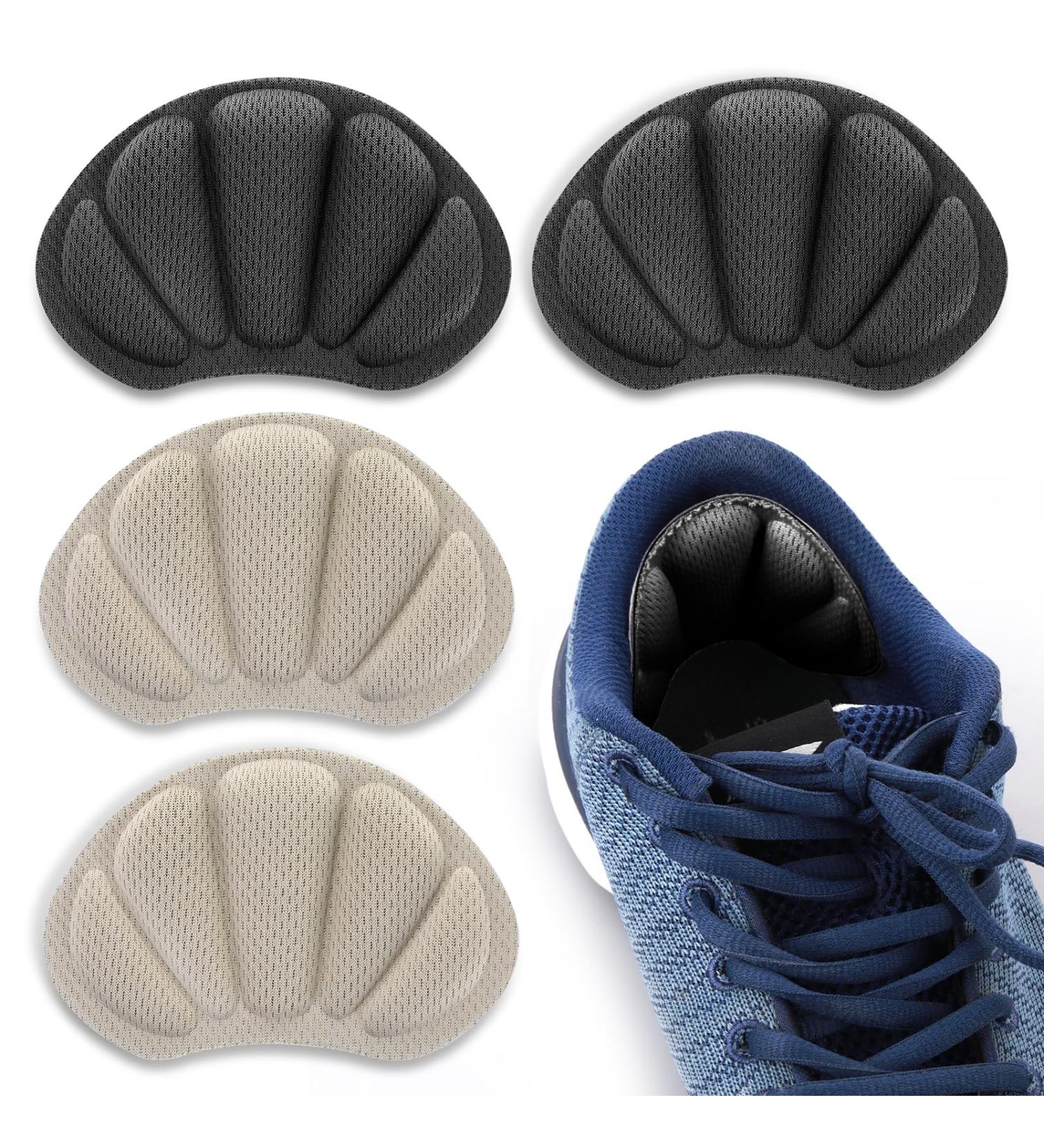 Sibba 2 Pairs Heel Grips Pads for Shoes - Self-Adhesive Foot Cushions for Women and Men - Anti-Blister Shoe Liners - Black & Nude - Buy Online on GoSupps.com