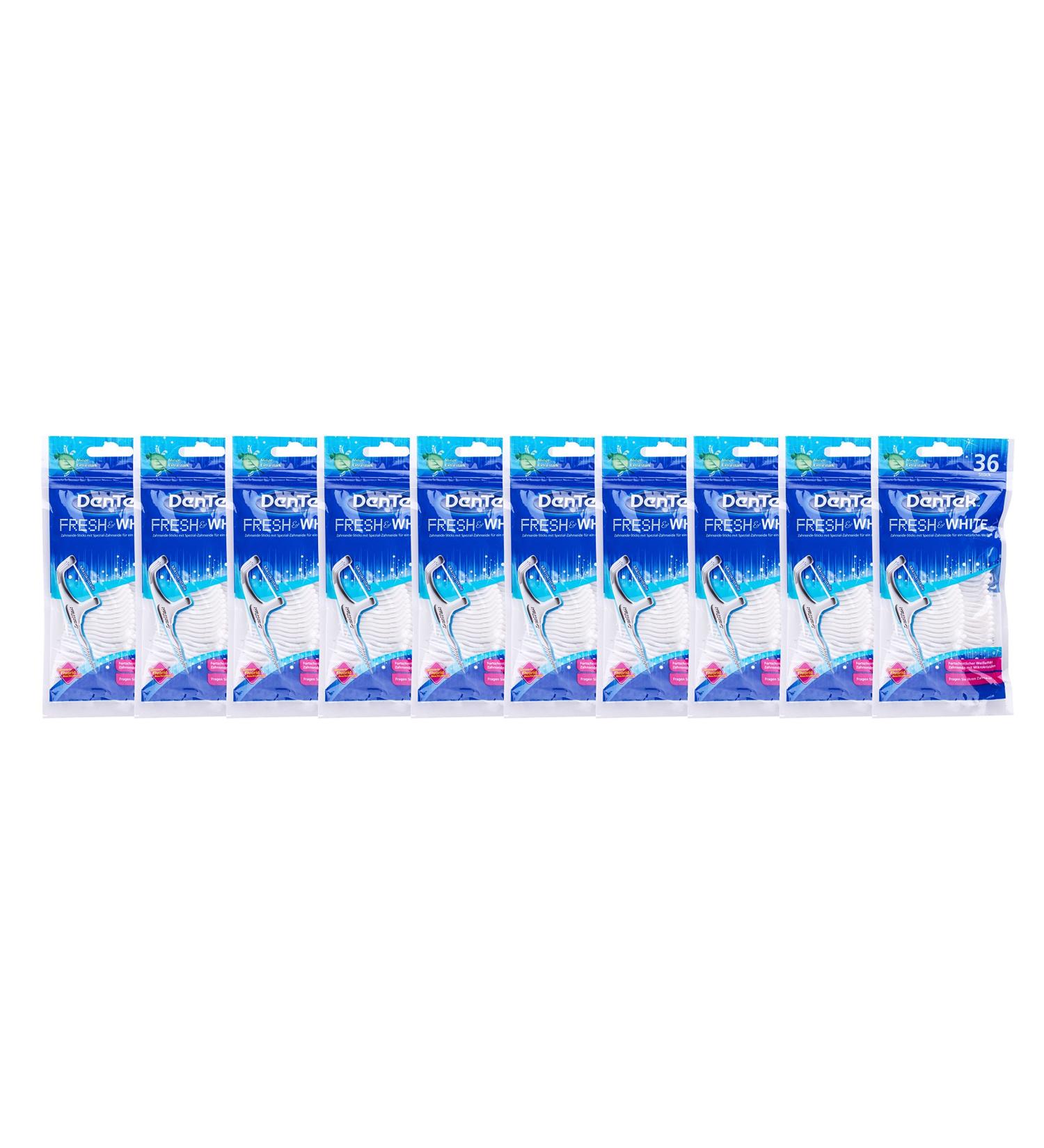 10x Dentek Fresh & White dental sticks