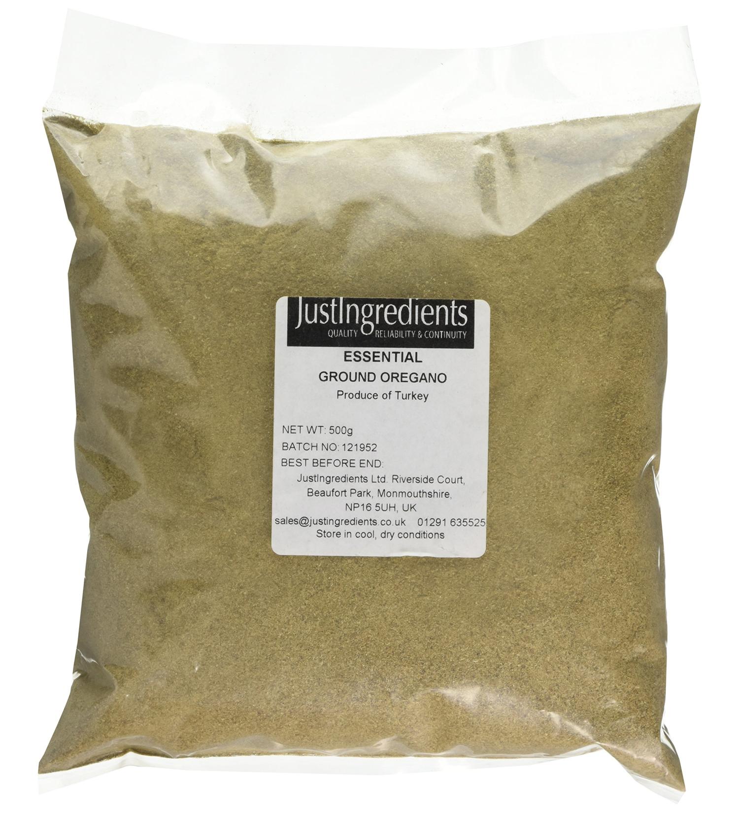 JustIngredients Essentials Oregano Ground 500 g - Buy Online on GoSupps.com