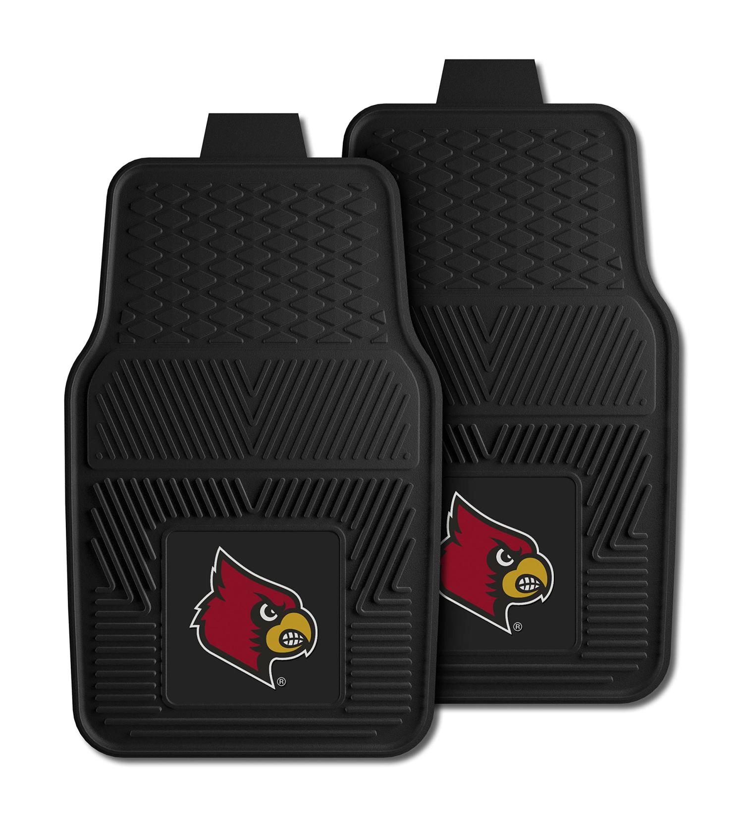 Fanmats 8916 Louisville Cardinals 2-Piece Heavy Duty Car Mat Set - Front Row Floor Mats | Universal Fit & All Weather Protection - Buy Online on GoSupps.com