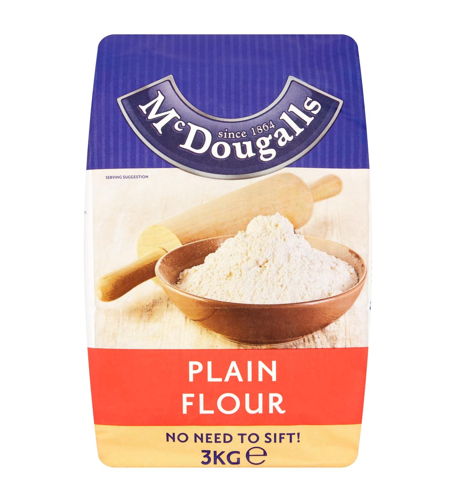 M cDougalls Self Raising Flour 3 kg Bag - Pre-Sifted for Lighter Bakes - Pack of 1 - Buy Online on GoSupps.com