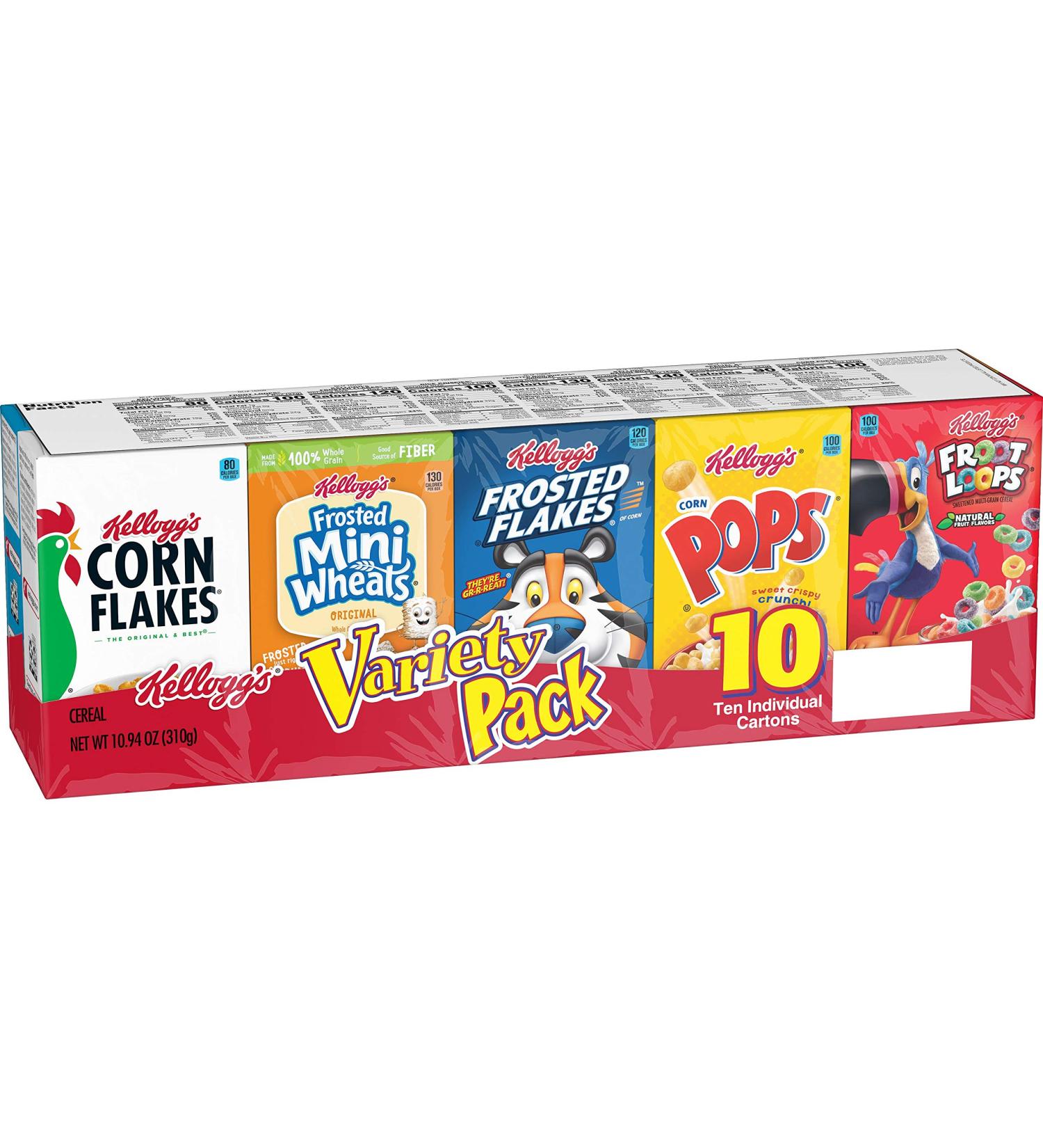 Kellogg's Assorted Variety Pack - 12 Count, 120 Boxes | Shop Now - Buy Online on GoSupps.com