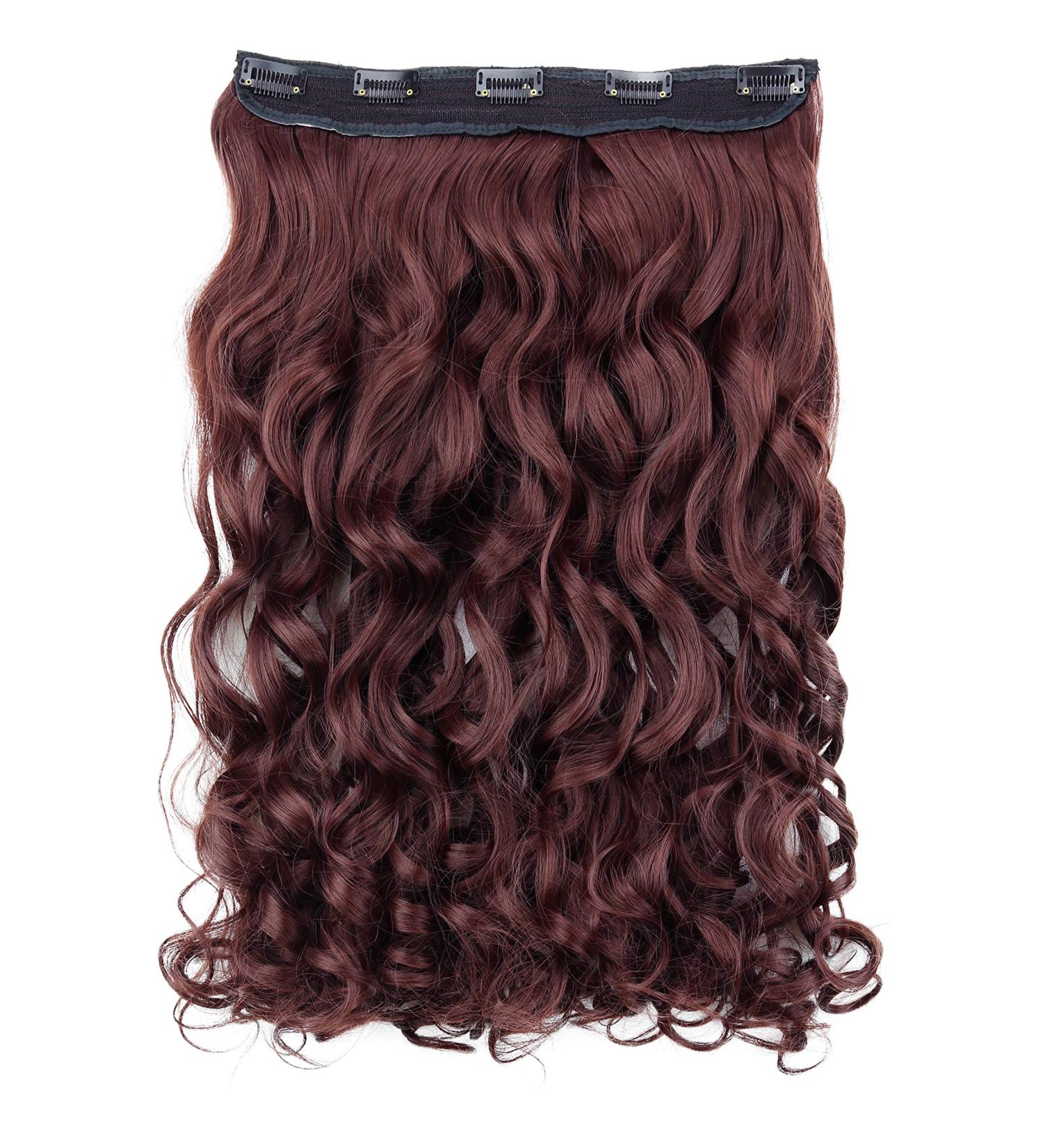 CAISHA 16" Clip In Extensions Hair Extensions Hairpiece Wavy Brown C68-1 brown #33 C68-1 - Buy Online on GoSupps.com