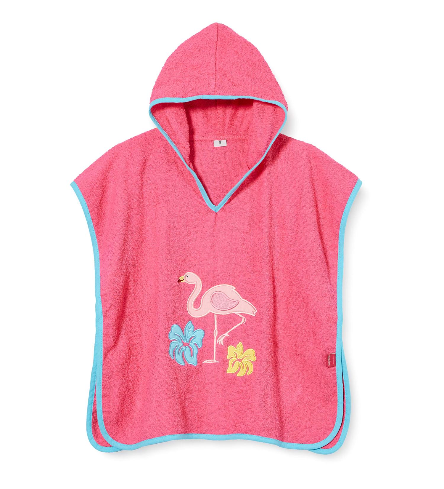 Playshoes Unisex Children's Terry Cloth Poncho Bathrobe Towel Flamingo | Kids Bathrobe for Ages 0-4 | International Shipping Available - Buy Online on GoSupps.com