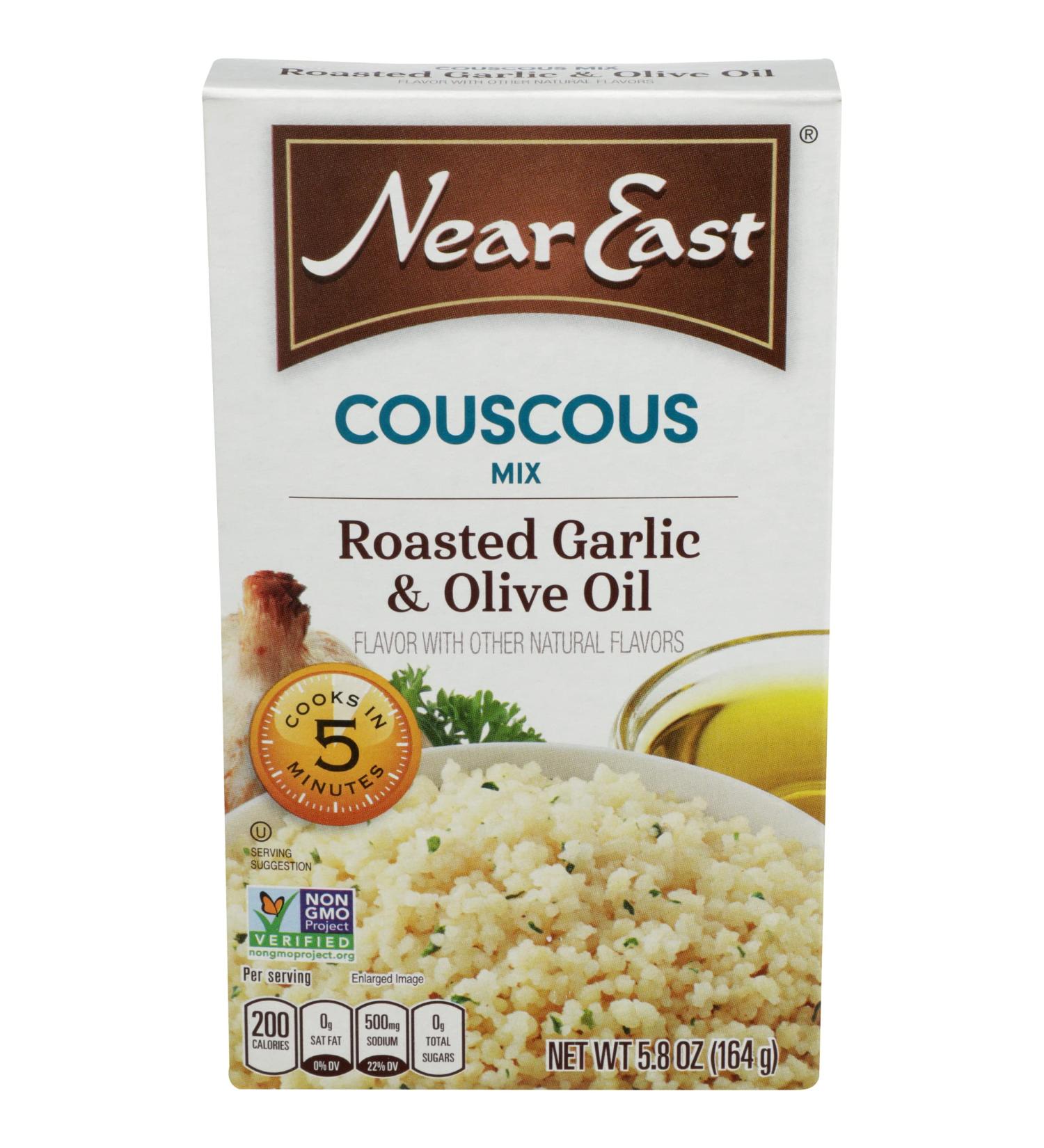 Near East Couscous Roasted Garlic & Olive Oil 5.8 oz. - Authentic Mediterranean Flavor - Buy Online on GoSupps.com