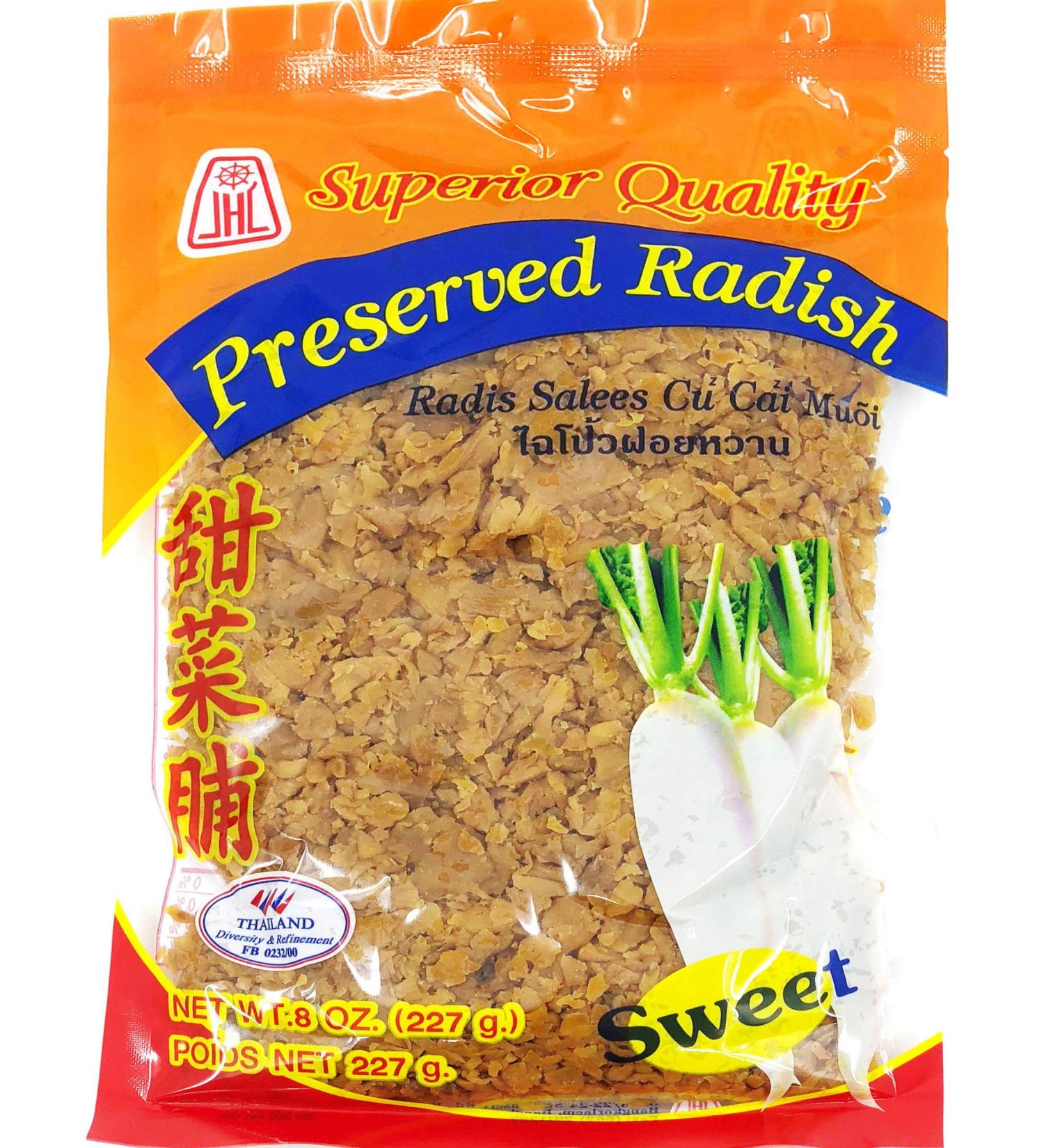 Sweet Preserved Radish/Turnip (8 oz) - Chopped or Minced - Product of Thailand - Buy Online on GoSupps.com